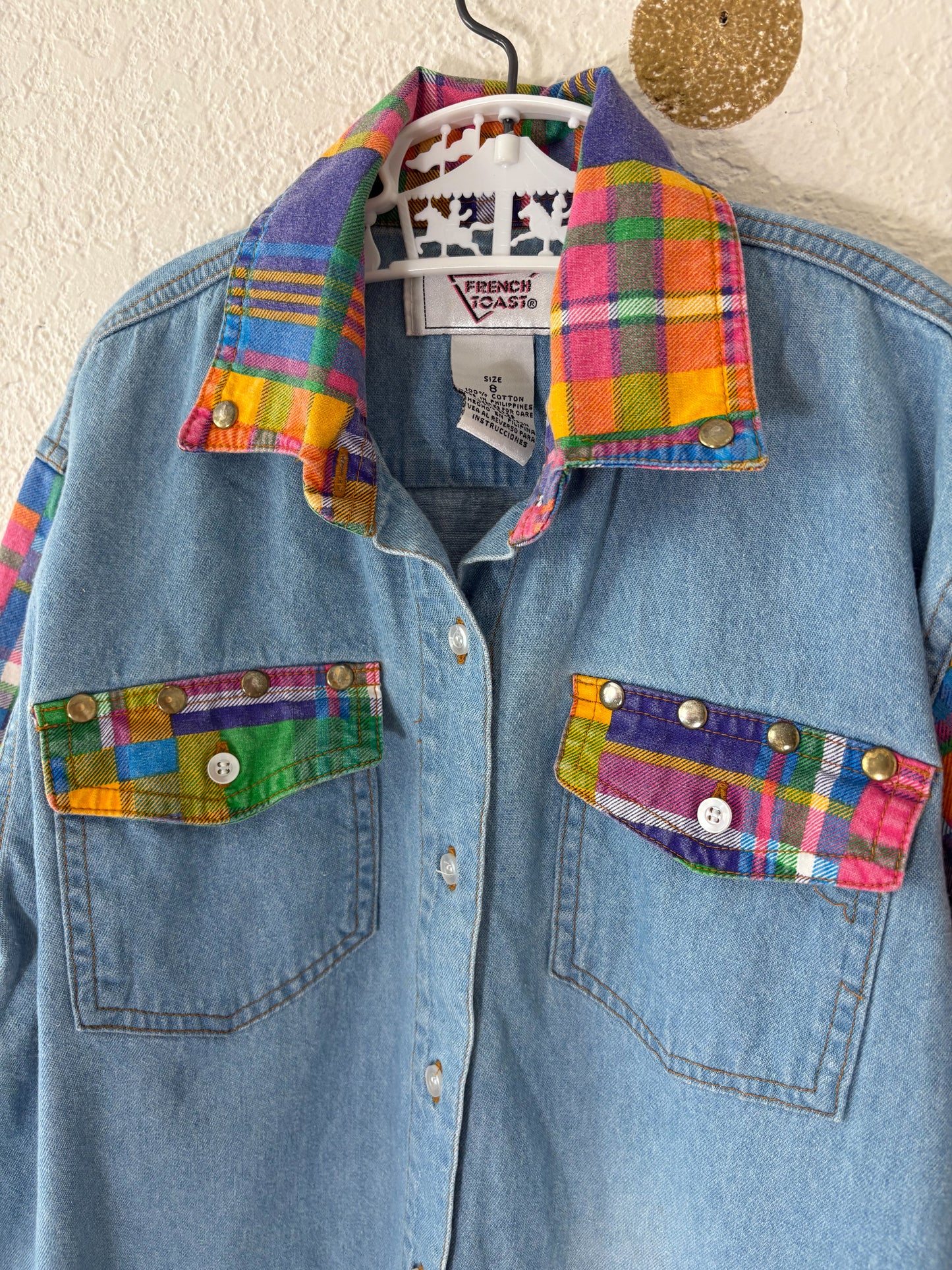 Vintage French Toast GN long sleeve denim button up.