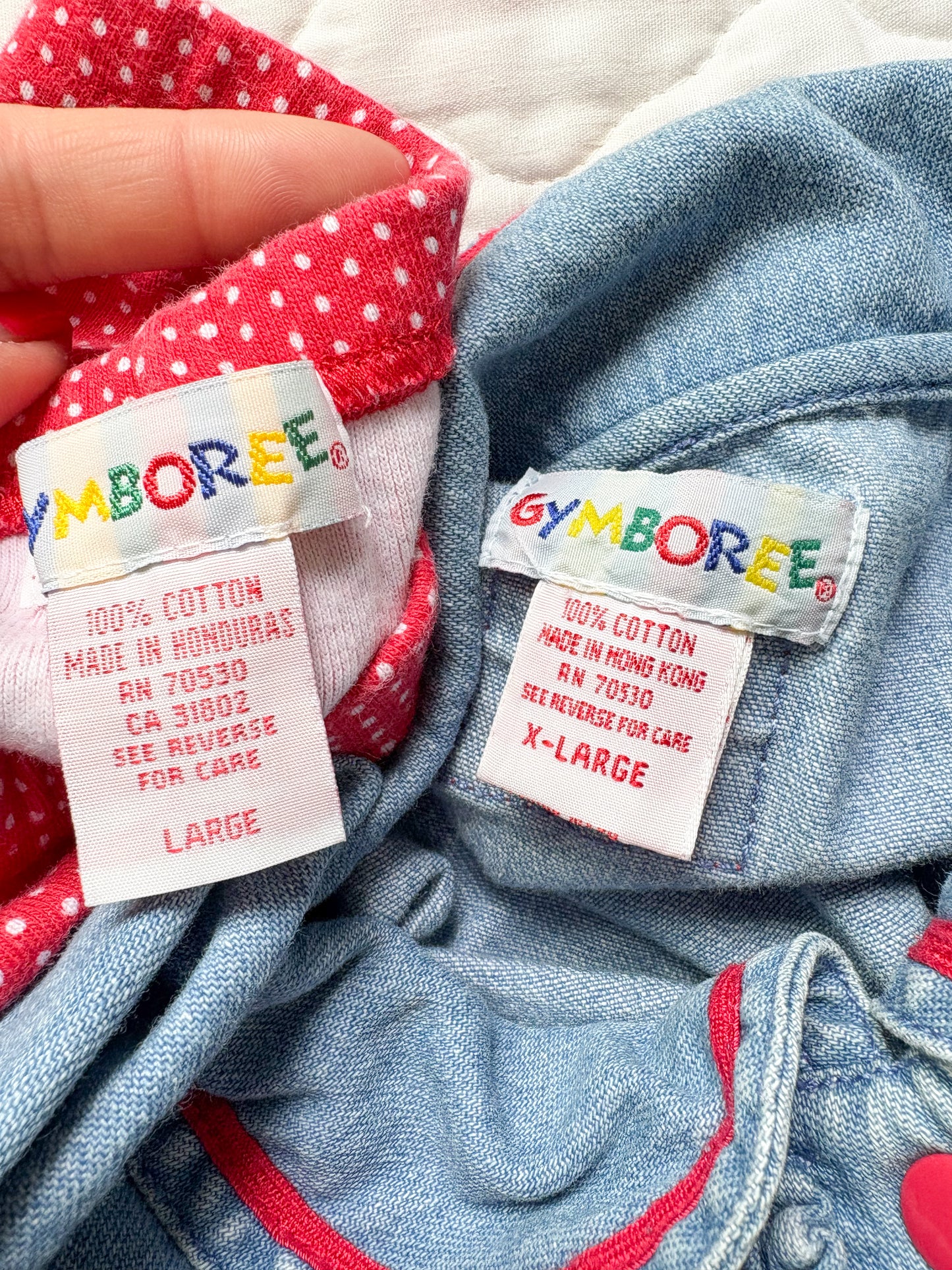 Vintage Gymboree chambray tunic and leggings set.