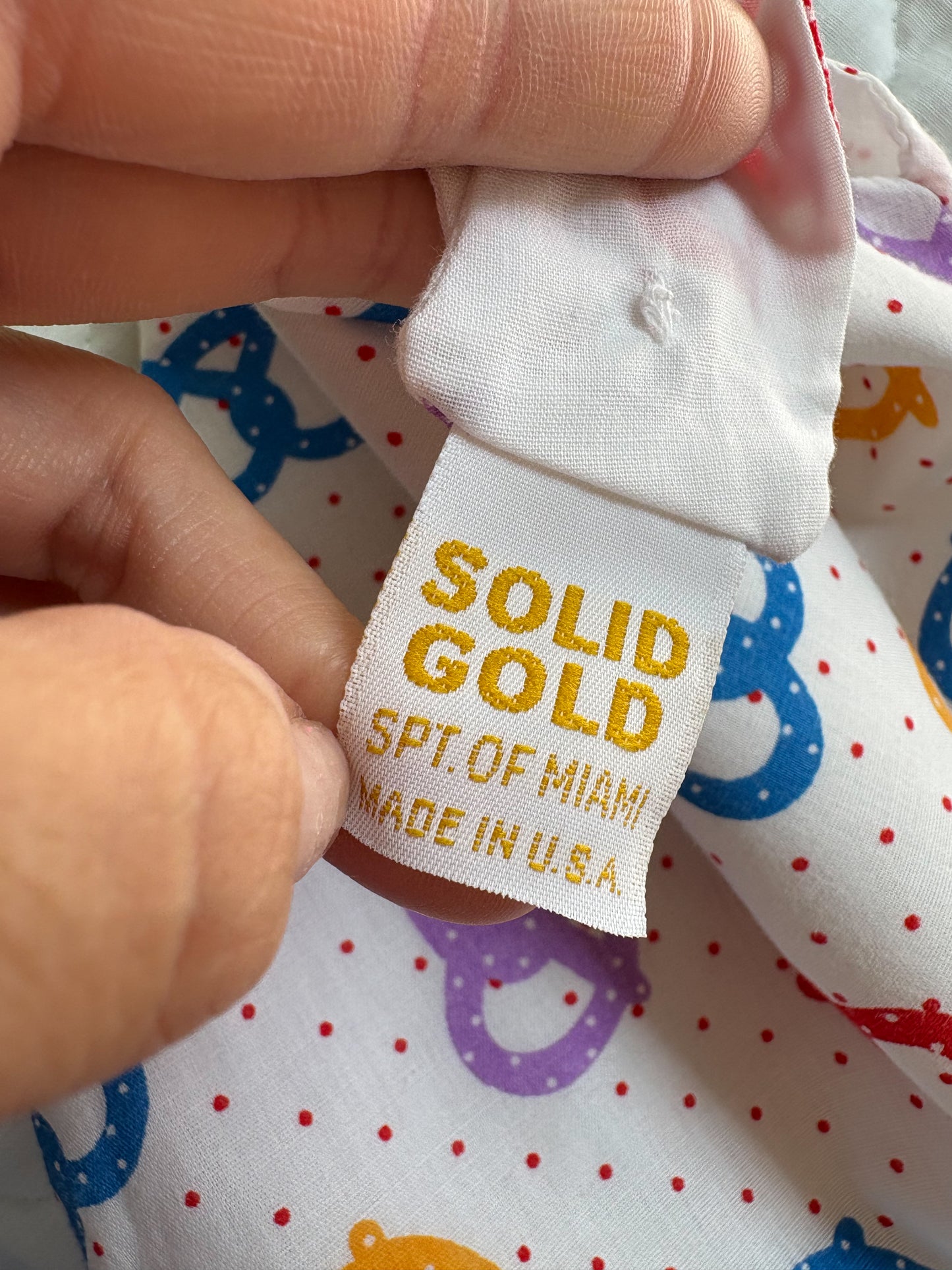 Vintage Solid Gold AOP top.