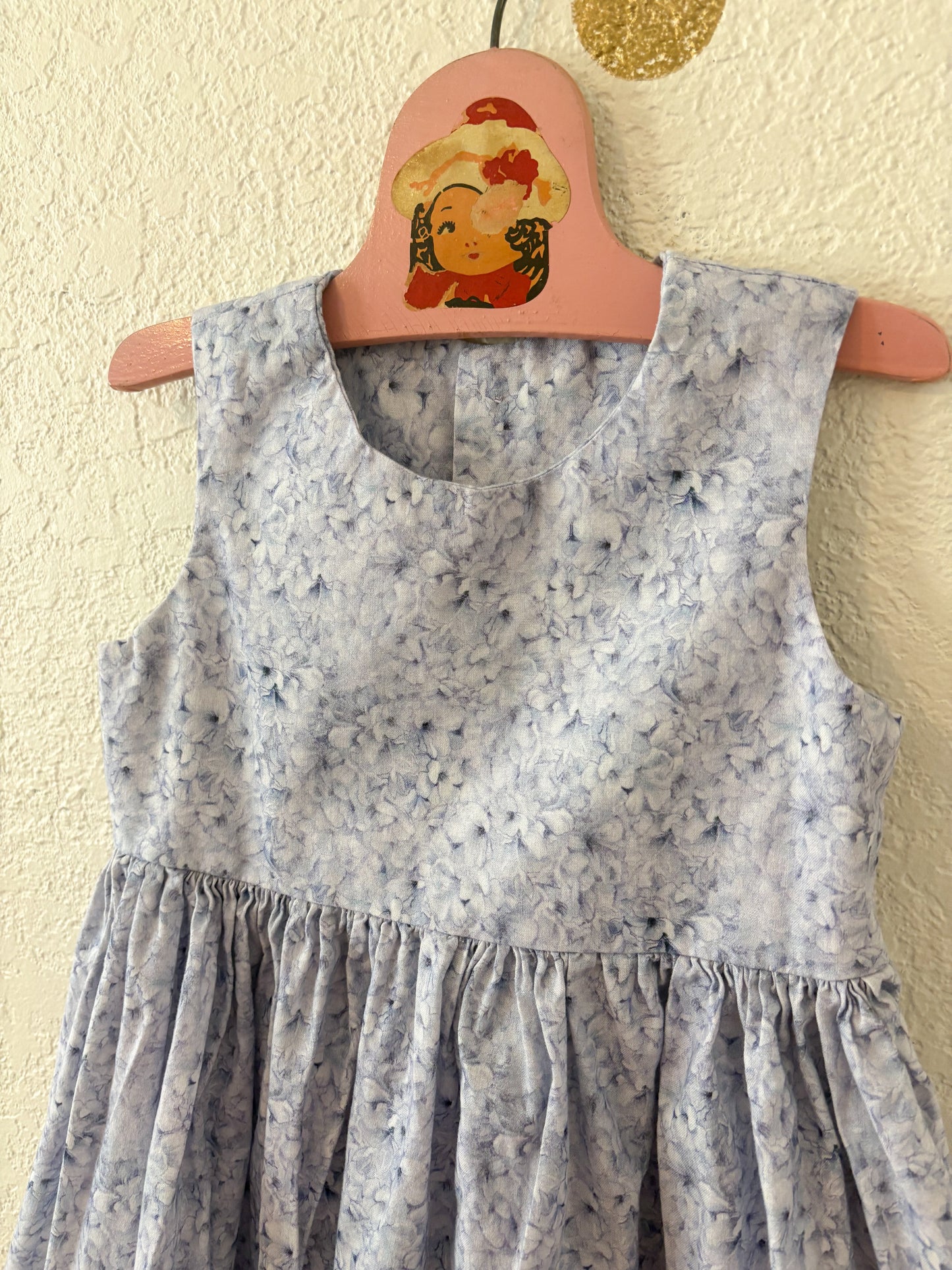 Homemade vintage floral toddler dress.