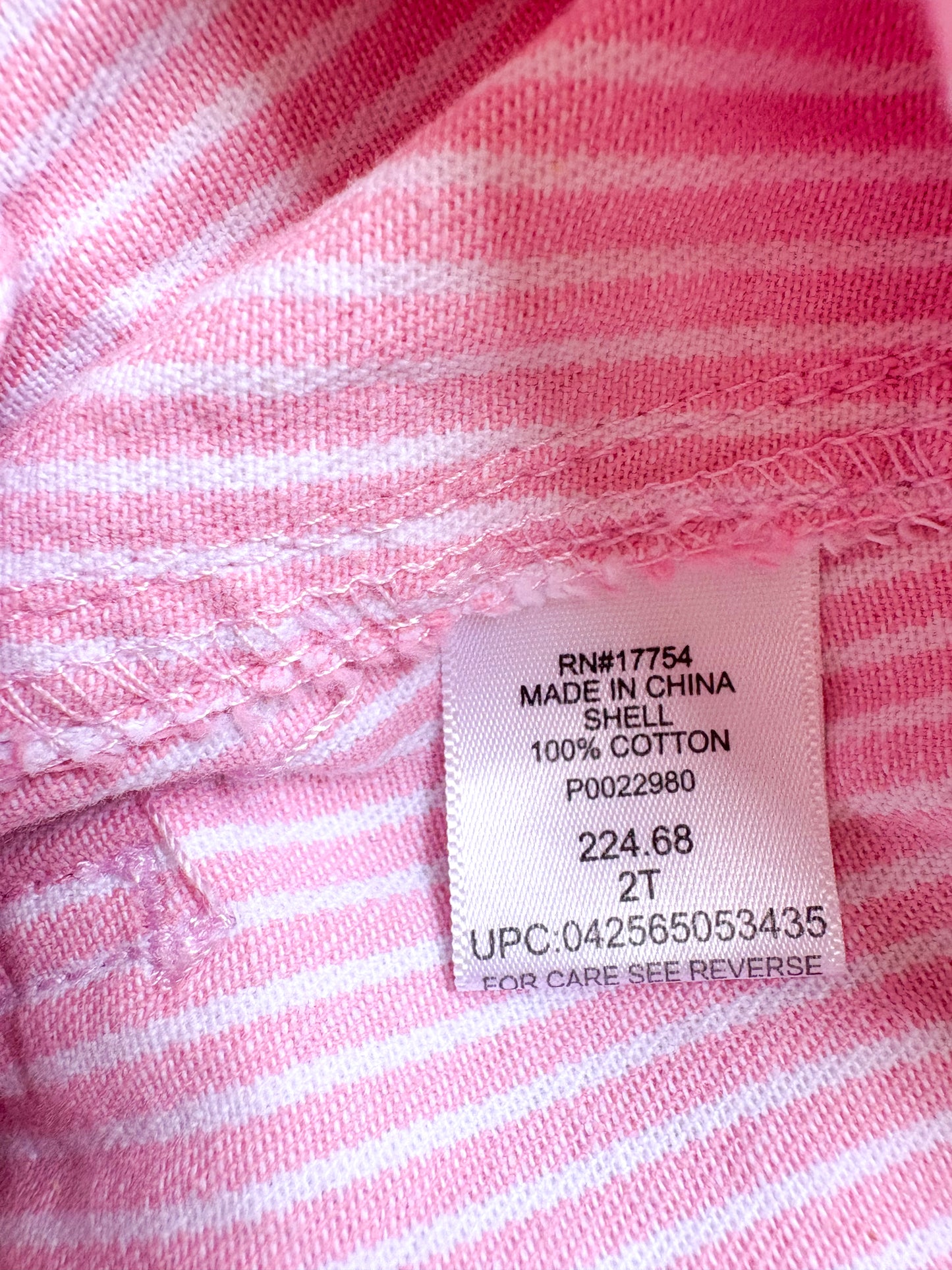 Modern Key striped toddler overalls.