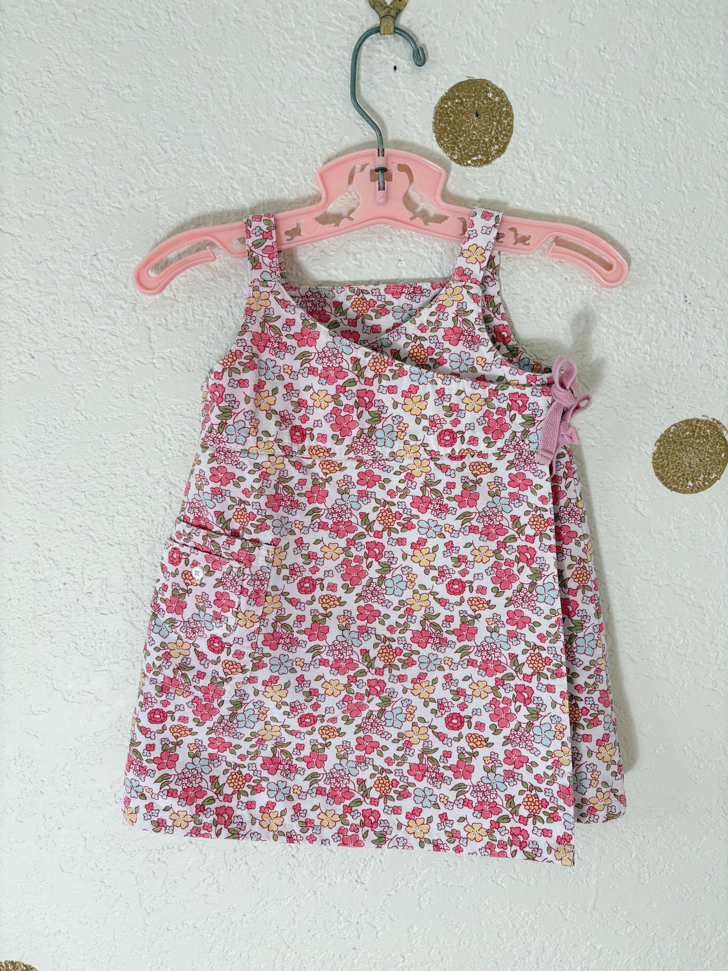 Vintage Old Navy wrap floral baby dress.