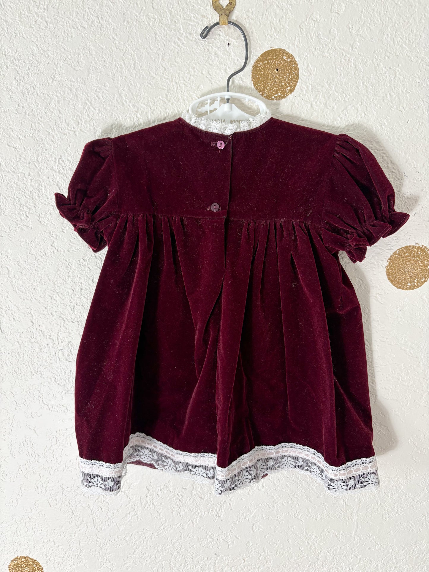 Vintage Cutest One velvet baby dress/tunic.