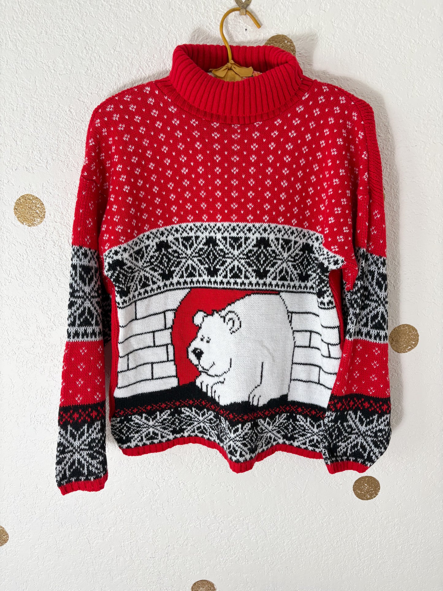 π For the mamas π Unbranded vintage acrylic turtleneck sweater.