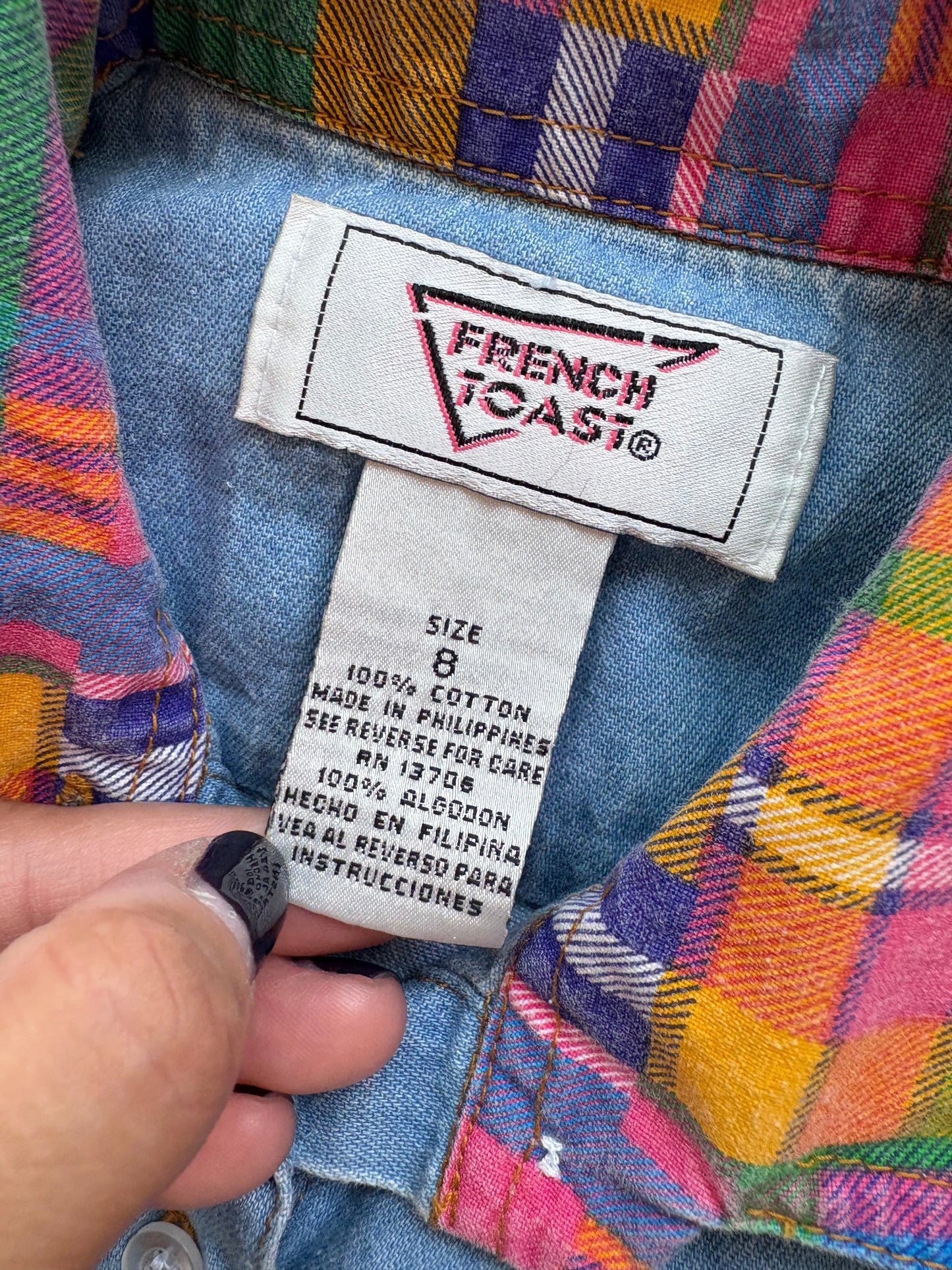 Vintage French Toast GN long sleeve denim button up.