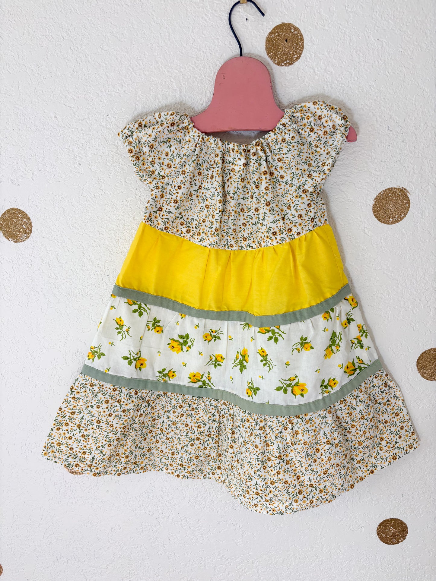 Homemade floral toddler dress.