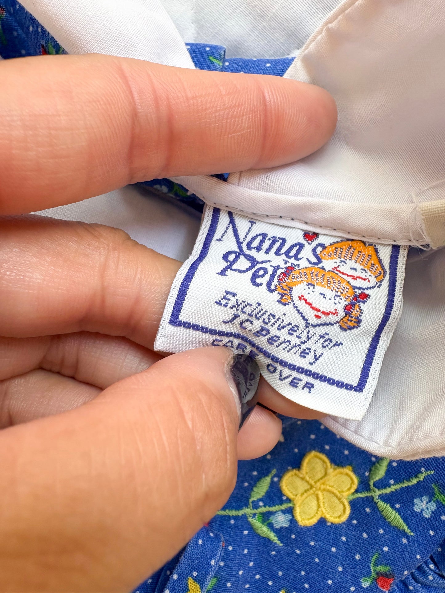Vintage Nana's Pet floral maxi toddler dress.