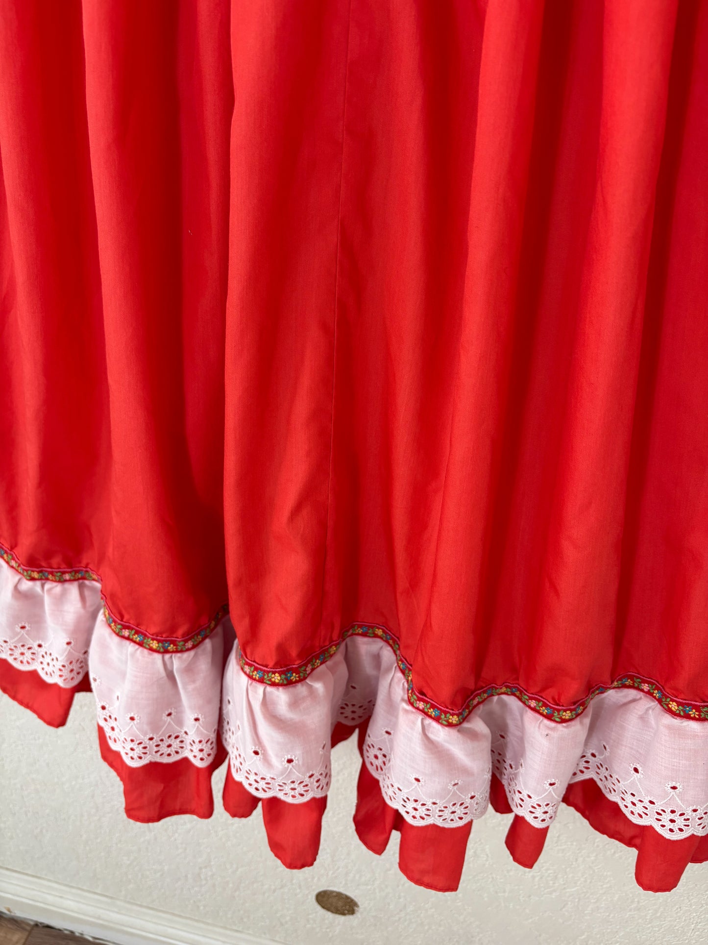 Vintage handmade older girl maxi dress.