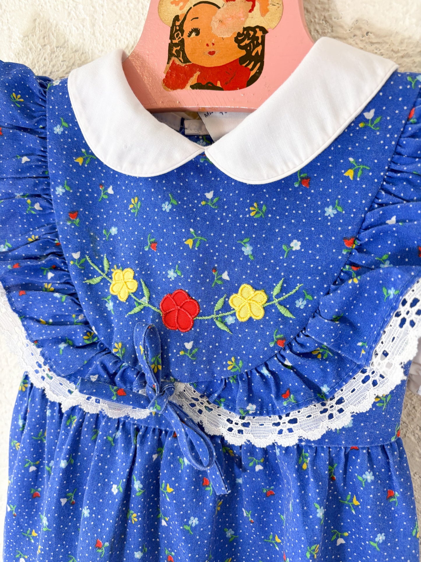 Vintage Nana's Pet floral maxi toddler dress.