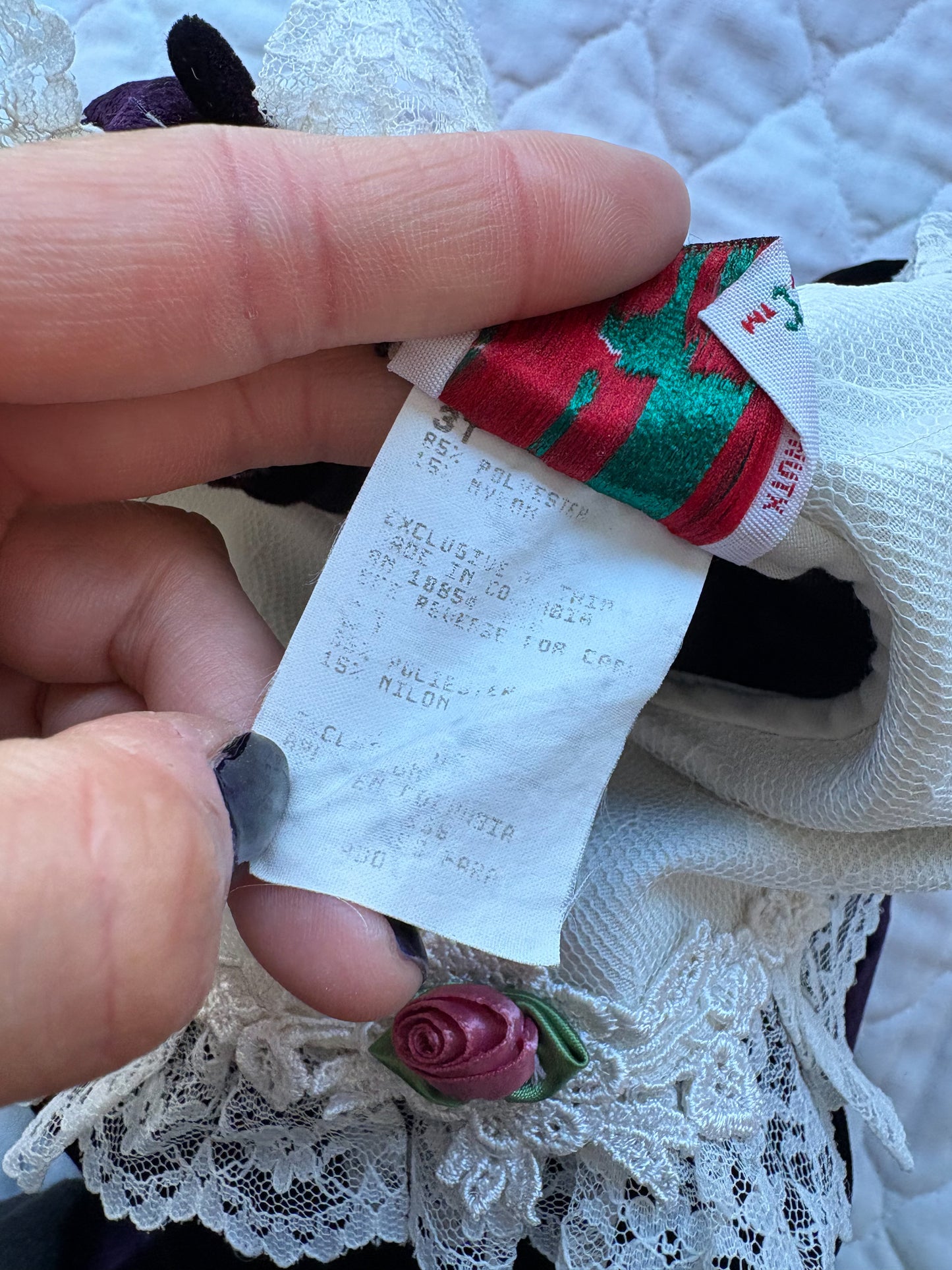 Vintage Nut Cracker velour toddler dress.