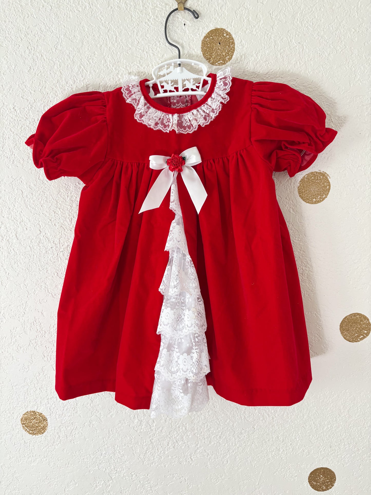 Vintage Bryan & Co toddler velvet dress.
