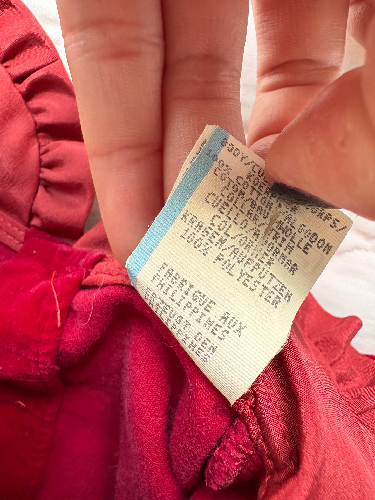 Unbranded vintage smocked velvet toddler dress.