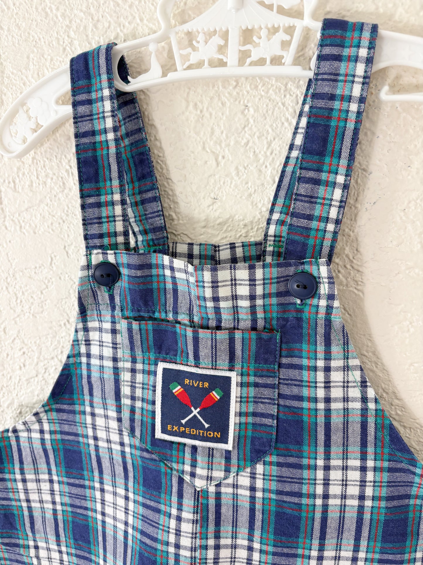 Vintage Carter's plaid baby romper.