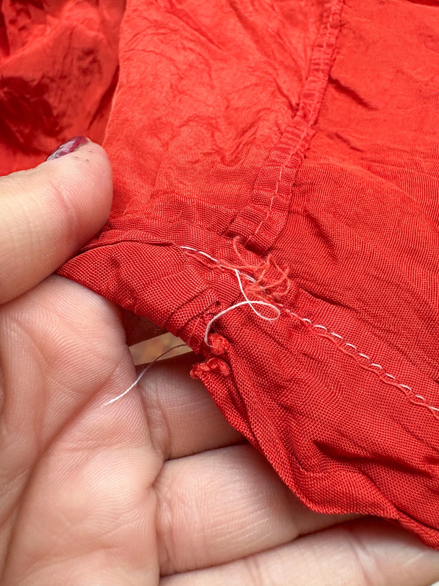 Vintage homemade full circle lace party dress.