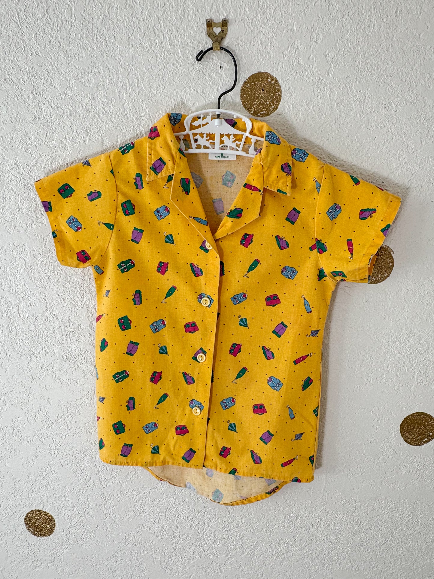 Vintage Healthtex AOP little girl 2 piece set.