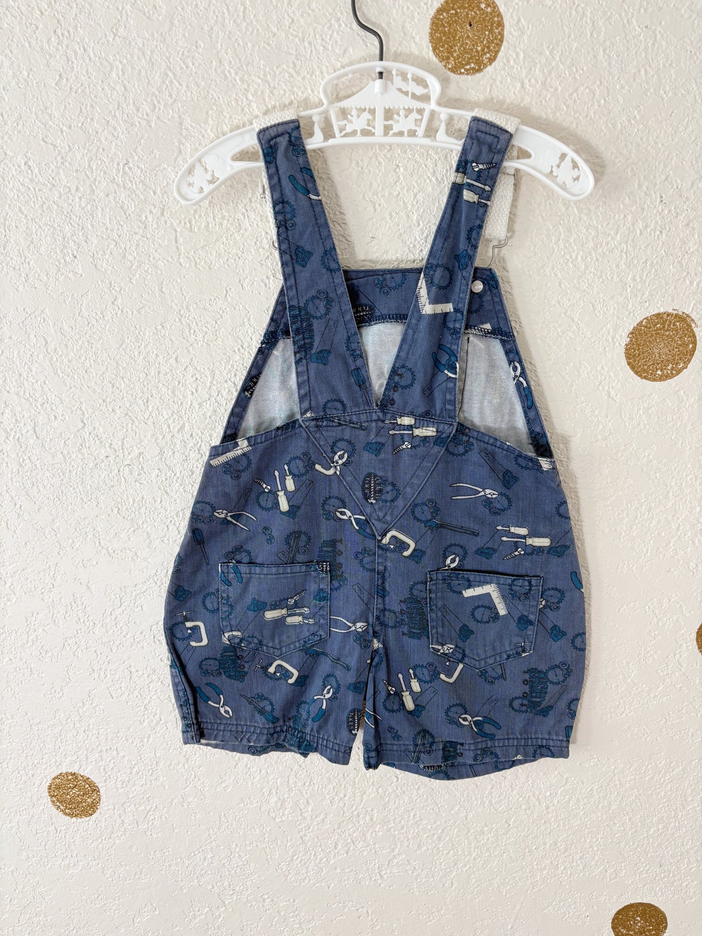 Unbranded Y2K AOP toddler shortalls.