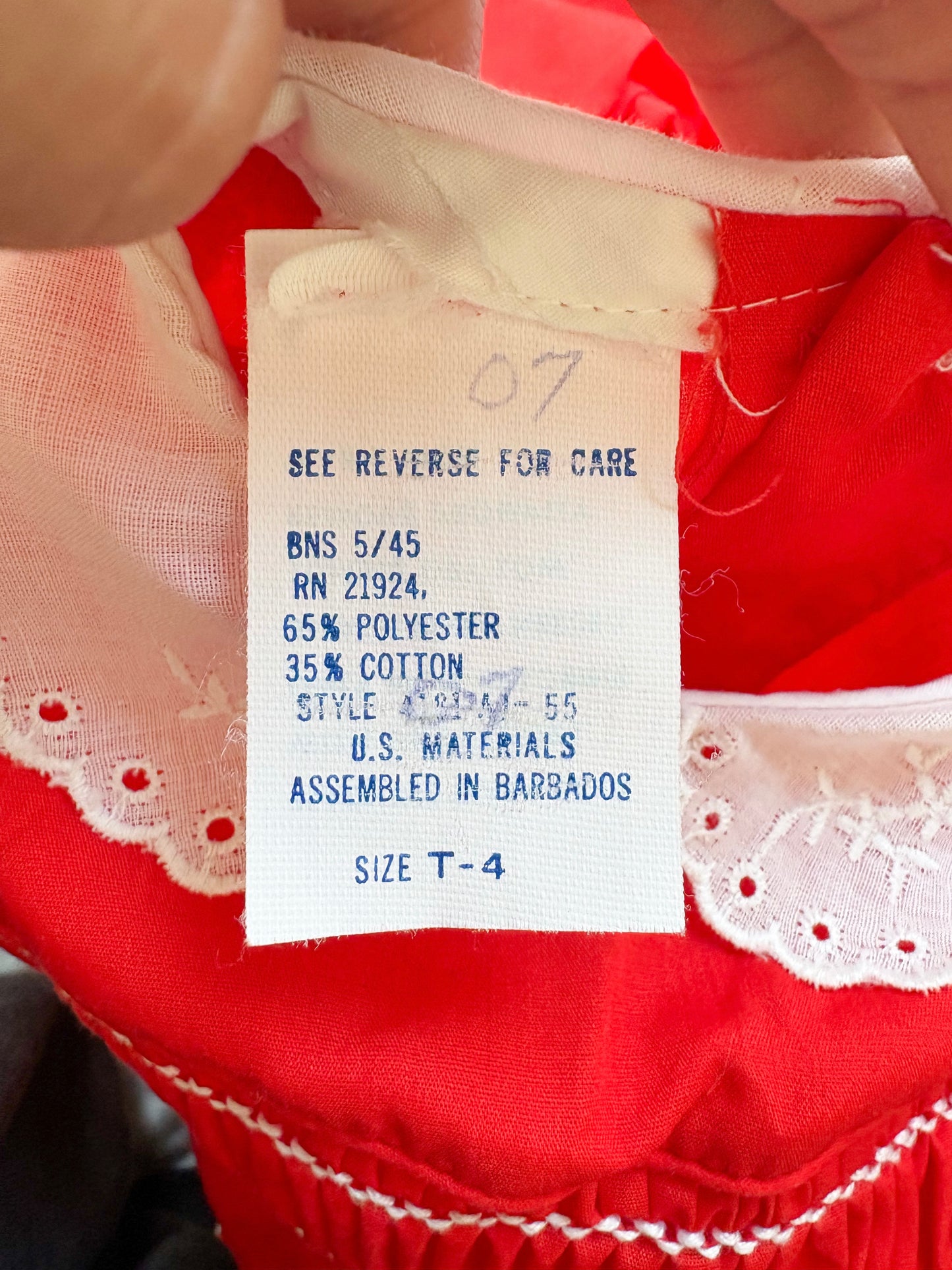 Vintage smocked toddler dress