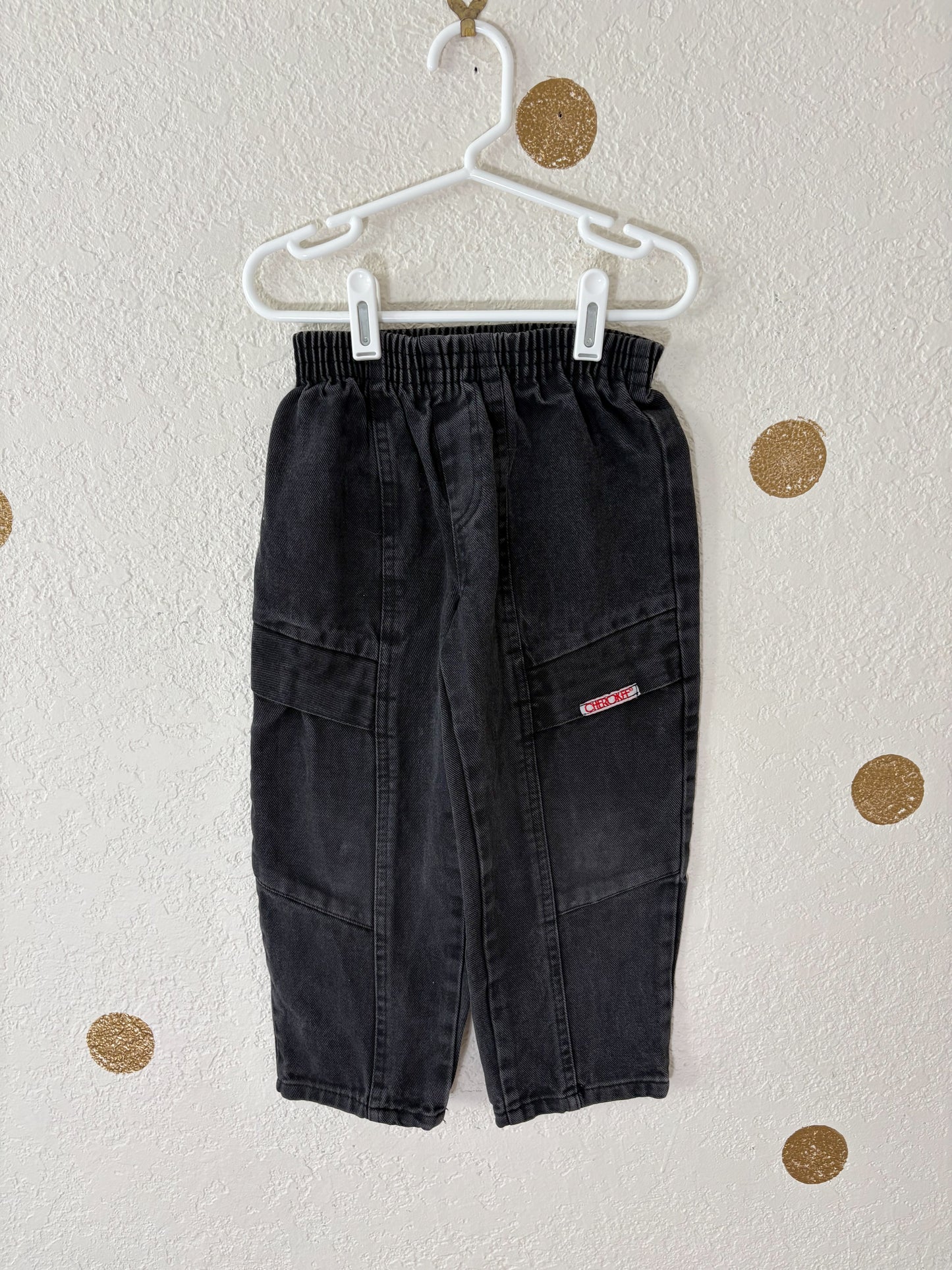 Vintage Cherokee black denim pants.