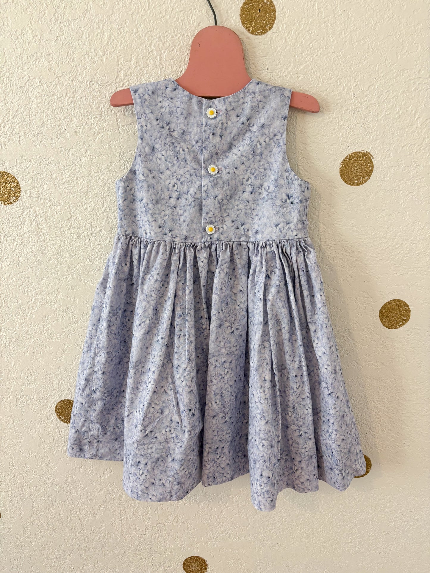 Homemade vintage floral toddler dress.
