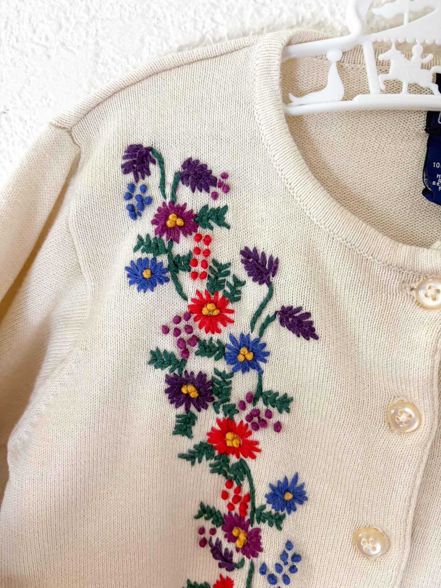 Vintage GAP embroidered toddler cardi.