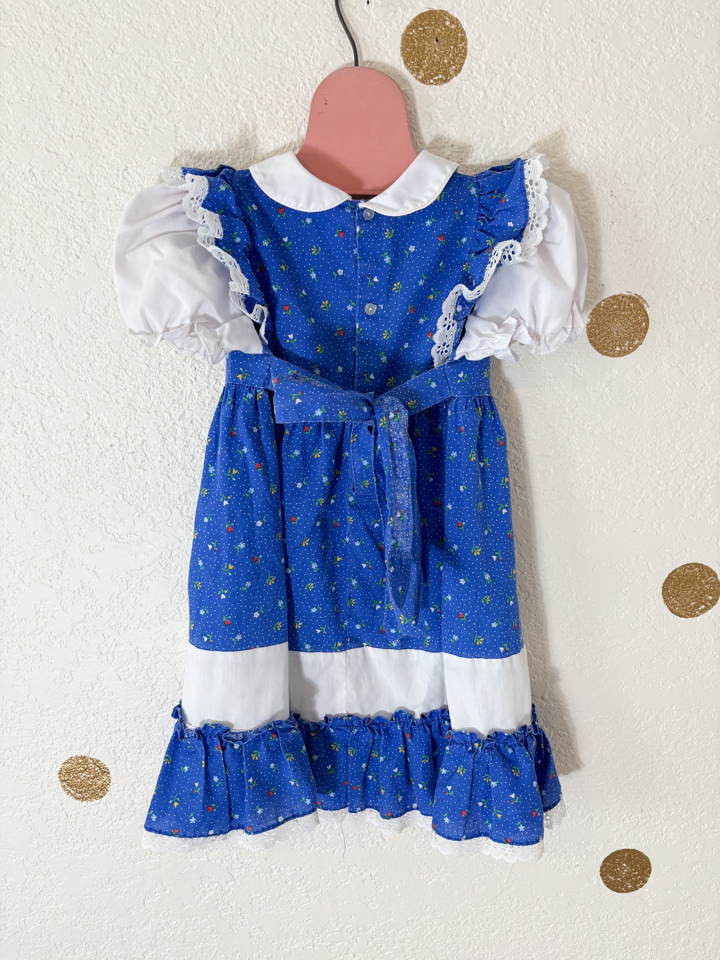 Vintage Nana's Pet floral maxi toddler dress.