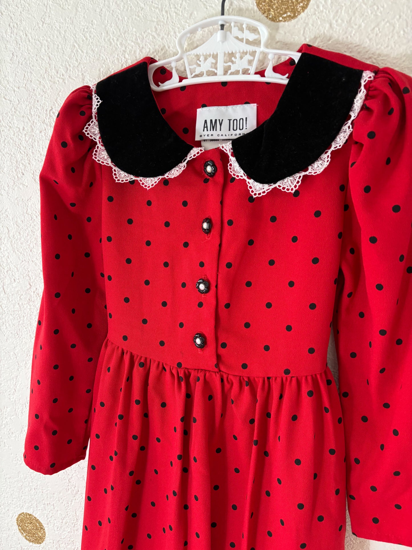 Vintage Amy Too polka dot dress.