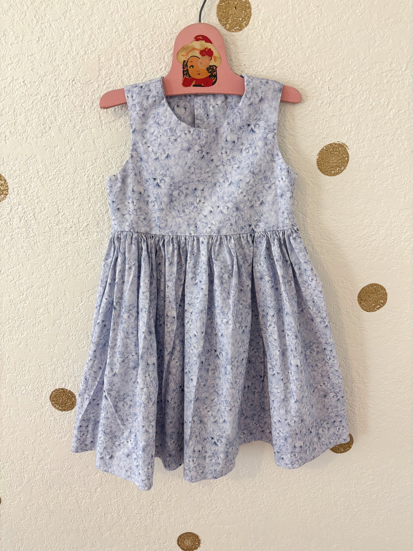 Homemade vintage floral toddler dress.