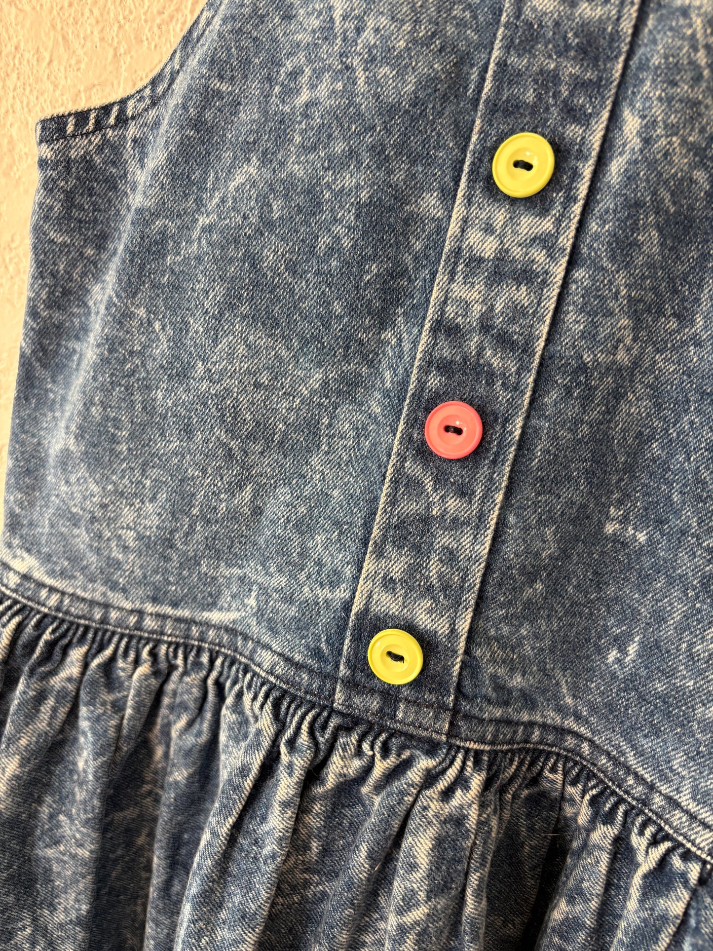 Vintage Hart Street acid wash suspender jumper.