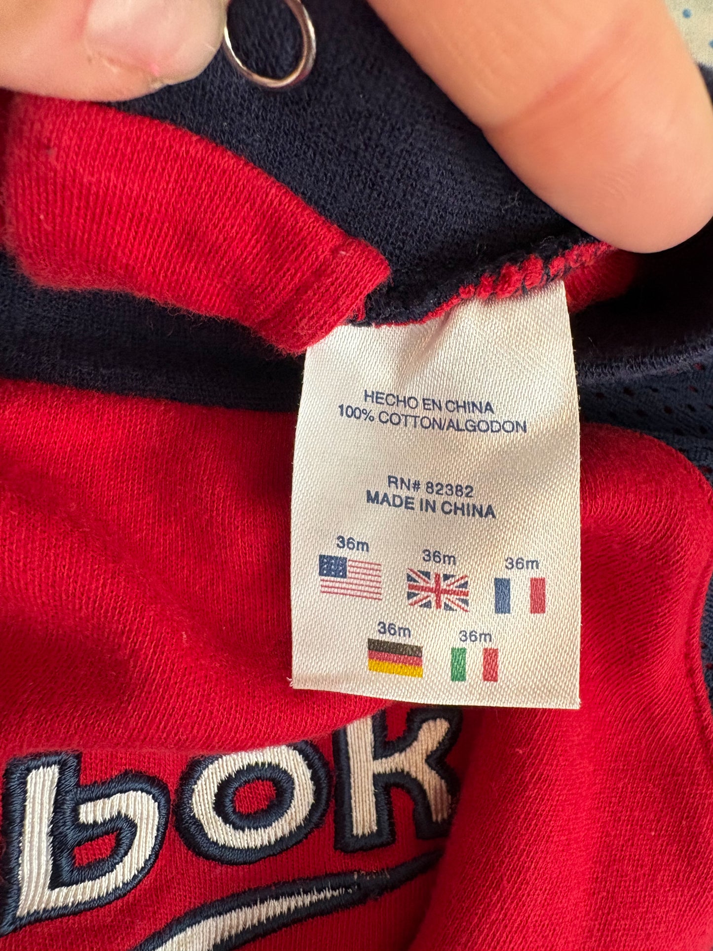 y2k Reebok toddler romper.