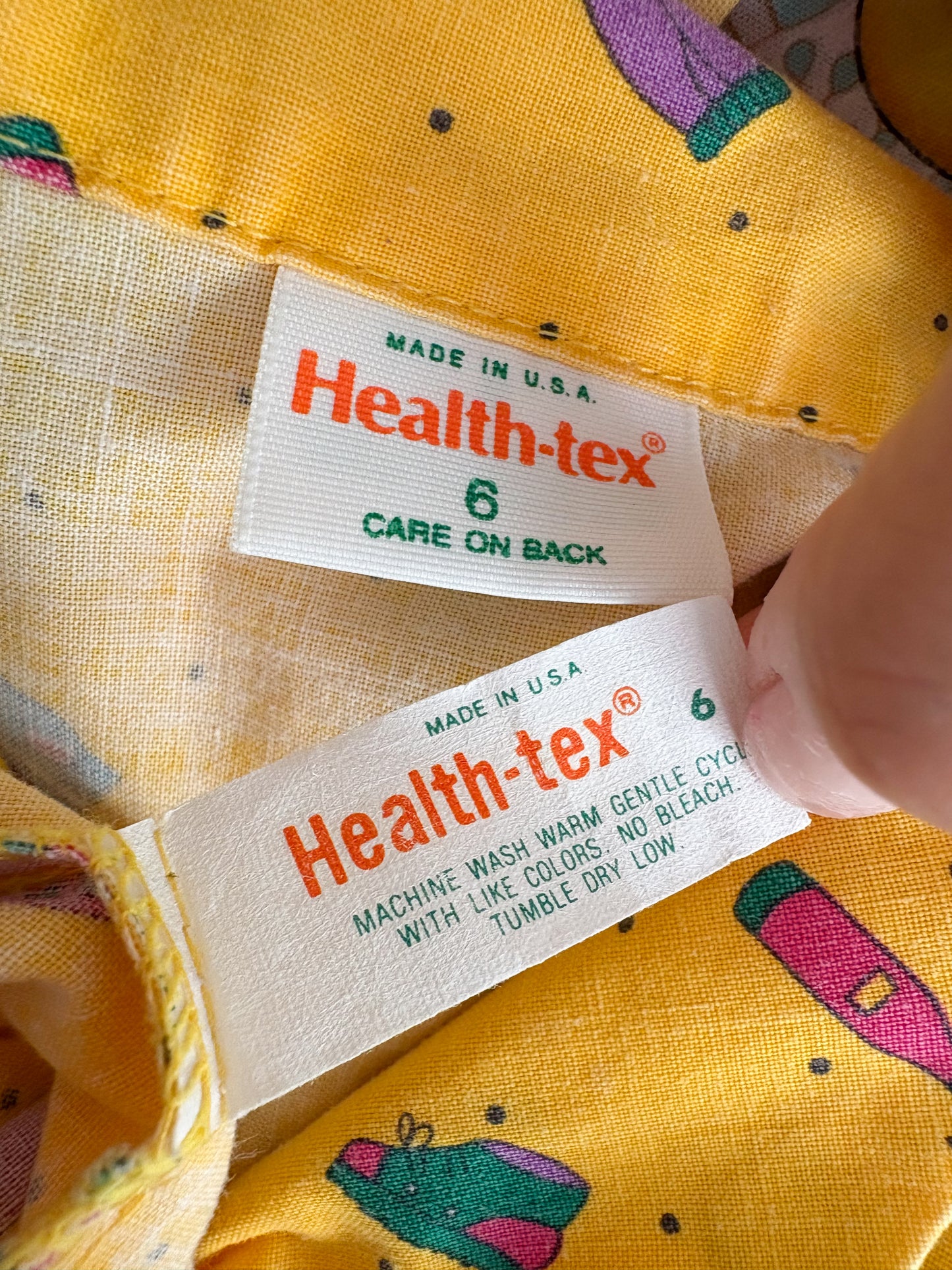 Vintage Healthtex AOP little girl 2 piece set.