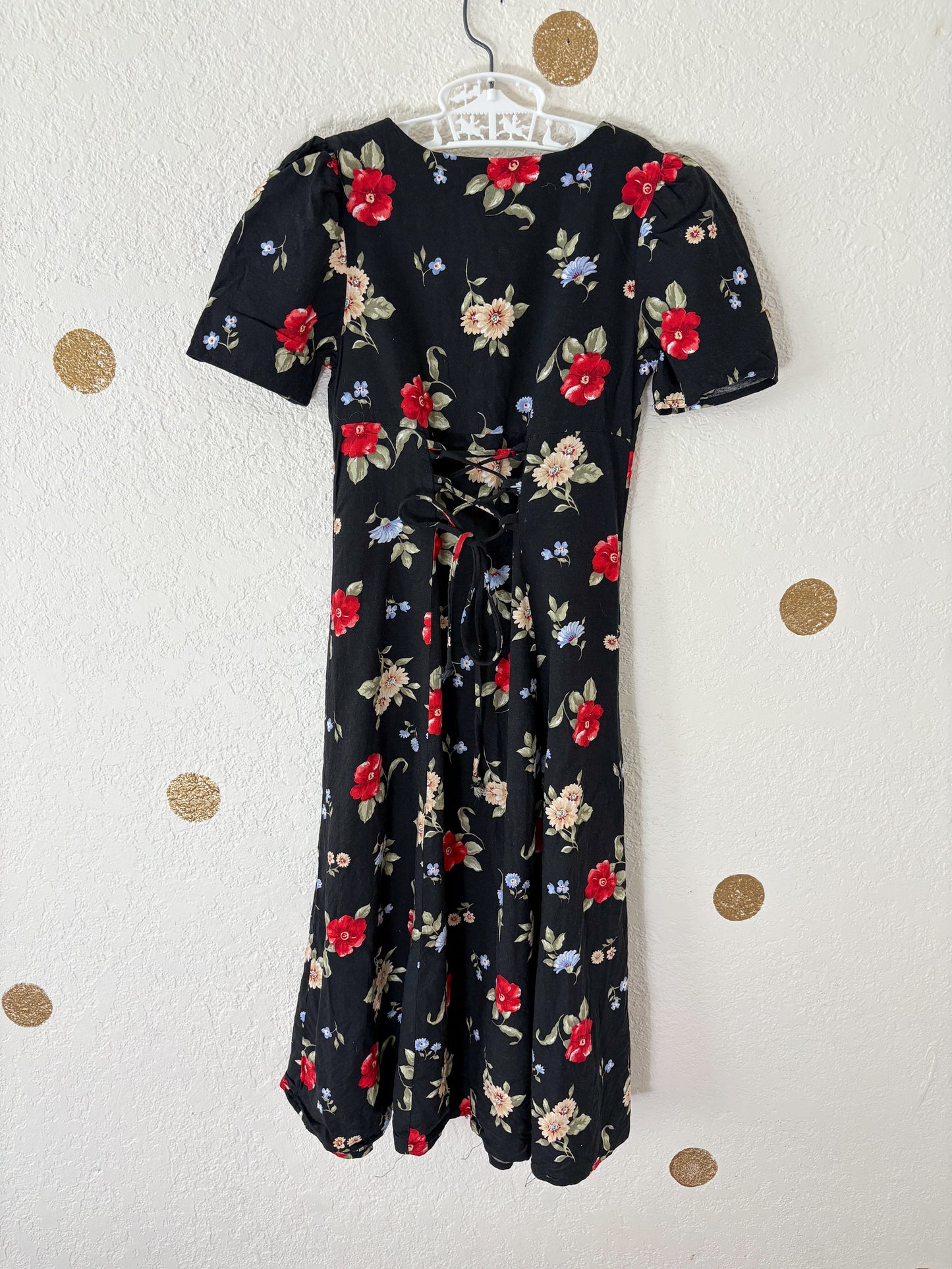 Vintage California Concepts floral midi dress.