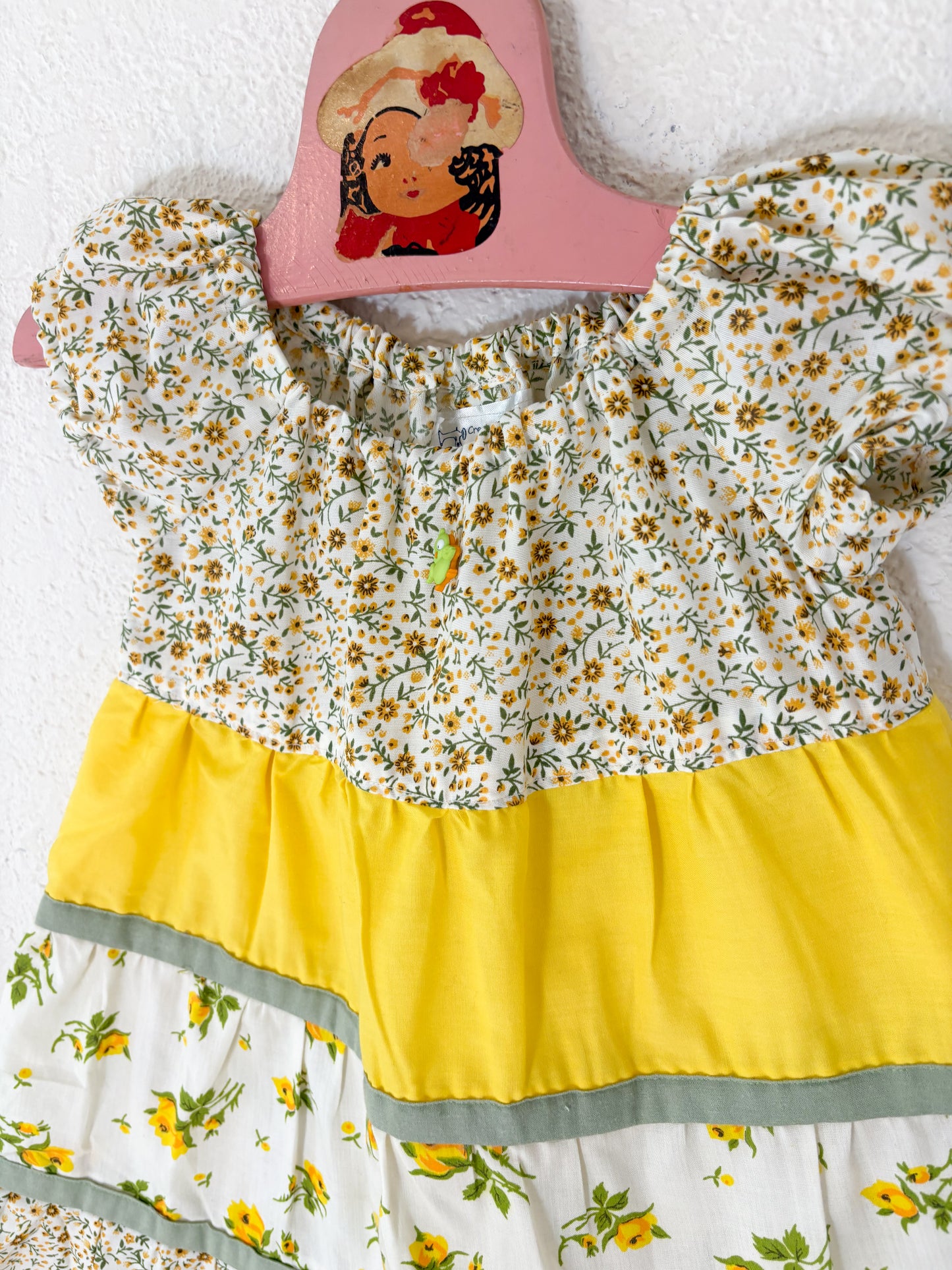 Homemade floral toddler dress.