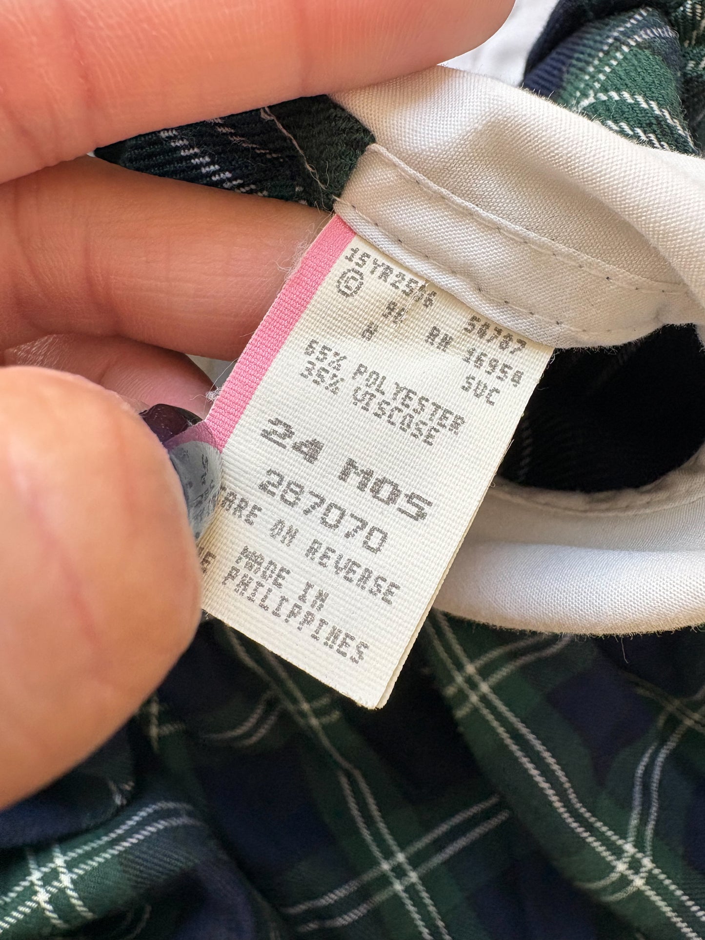 Unbranded vintage plaid toddler dress.