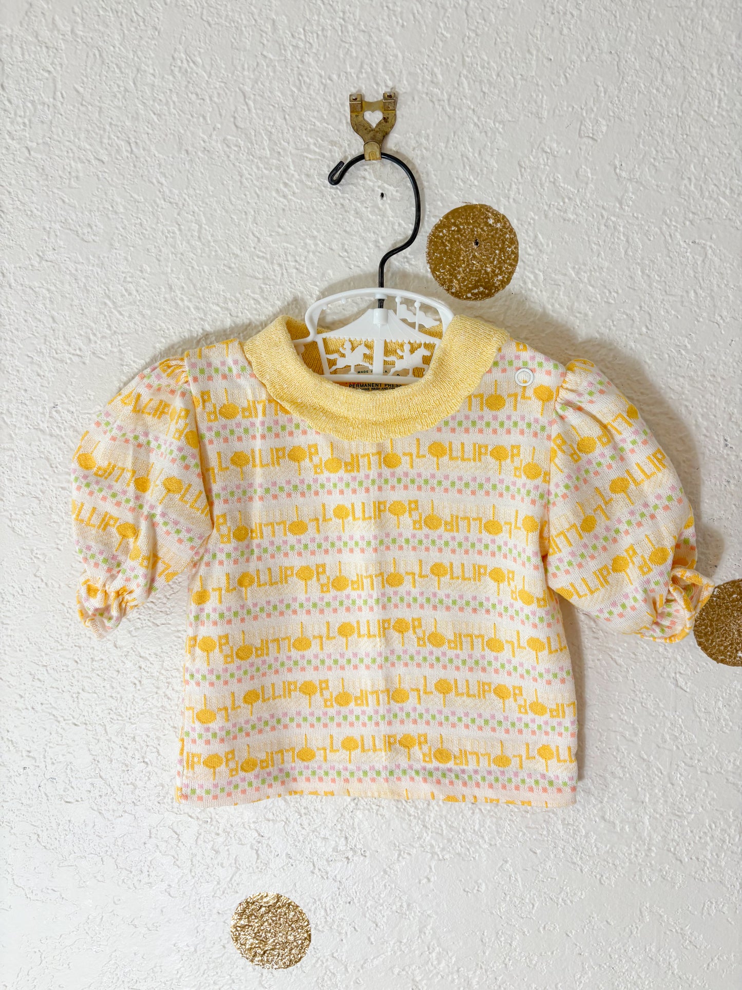 Vintage Healthtex Lollipop Baby romper + matching top set.