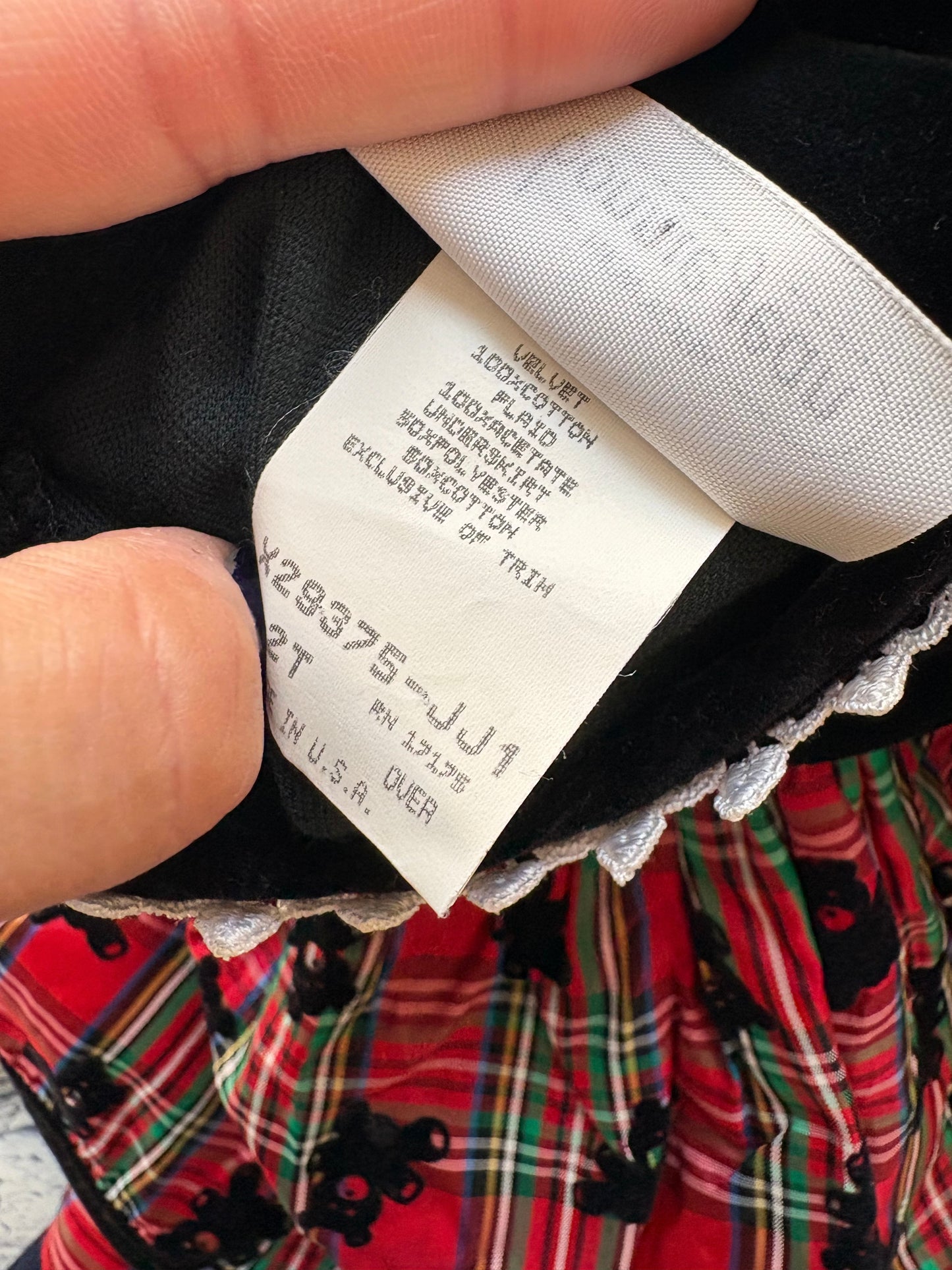 Vintage Bonnie Jean toddler plaid dress.