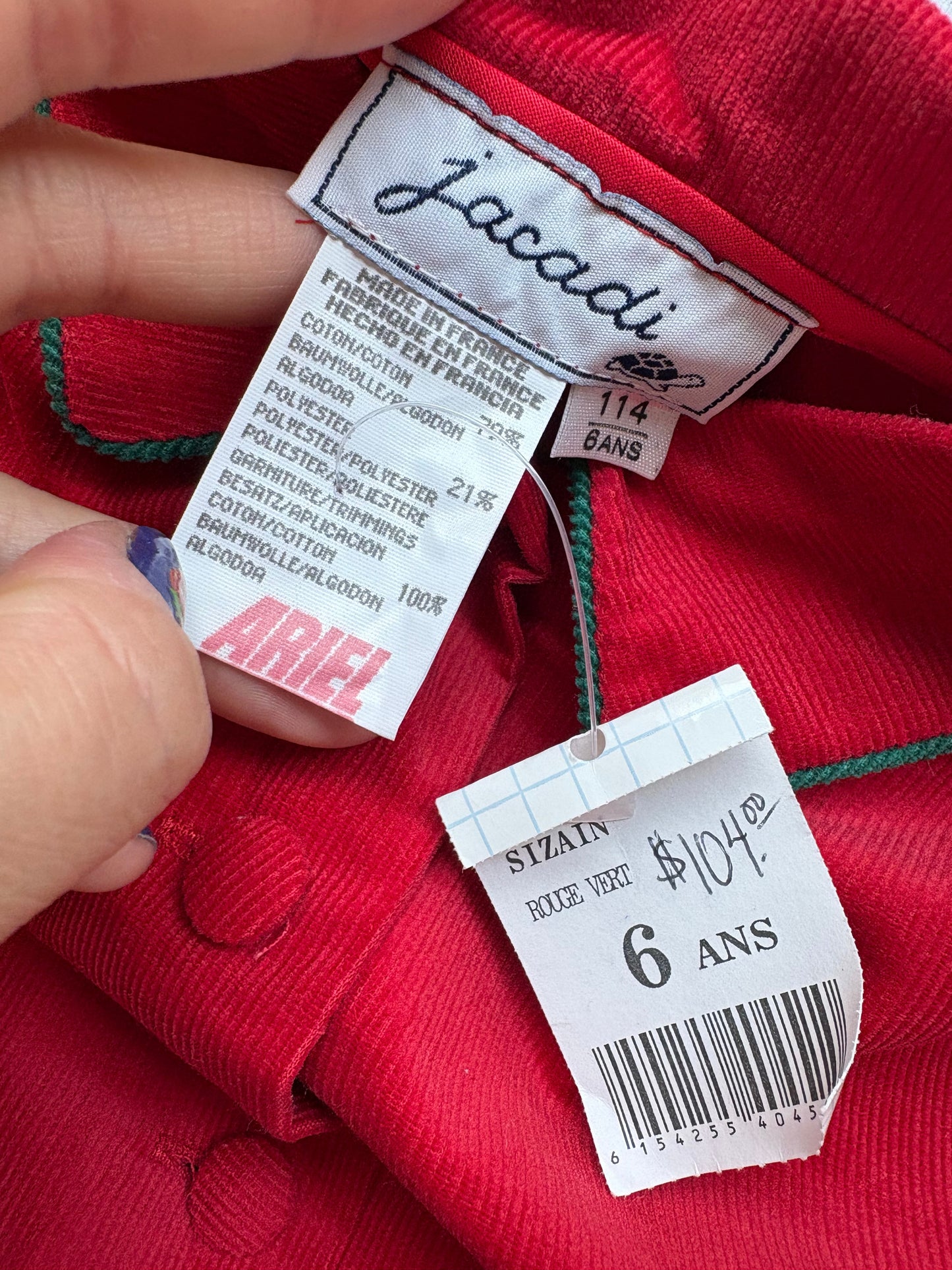 Deadstock vintage Jacadi embroidered dress.