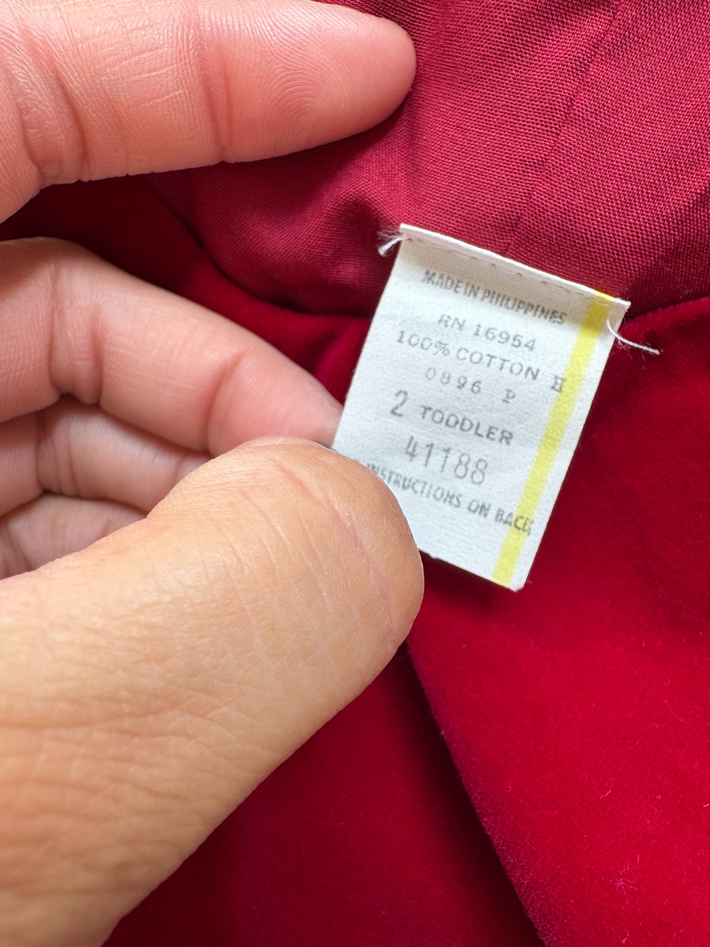 Unbranded vintage velvet toddler romper.
