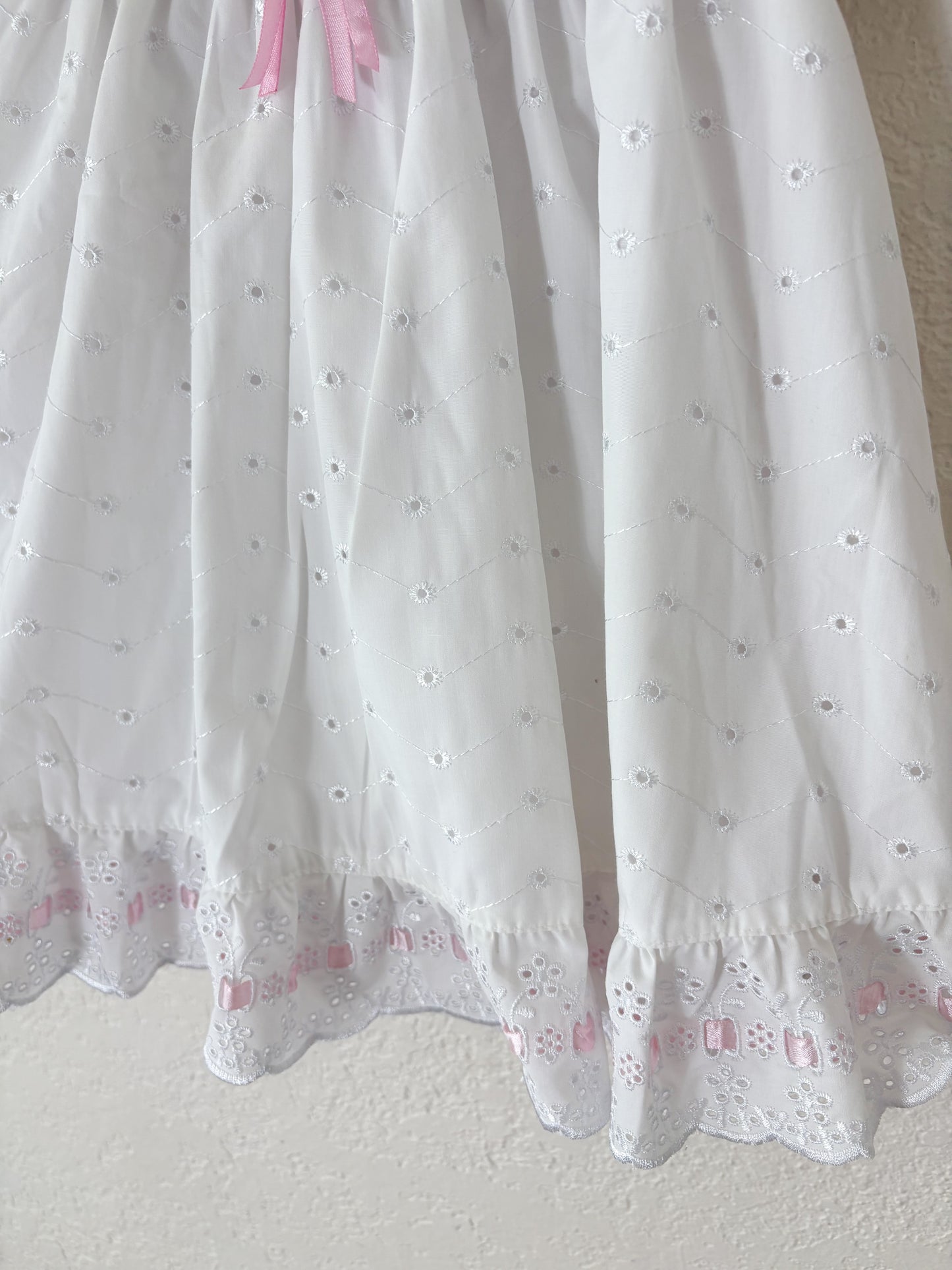 Vintage B.T Kids eyelet baby dress + bonnet set.