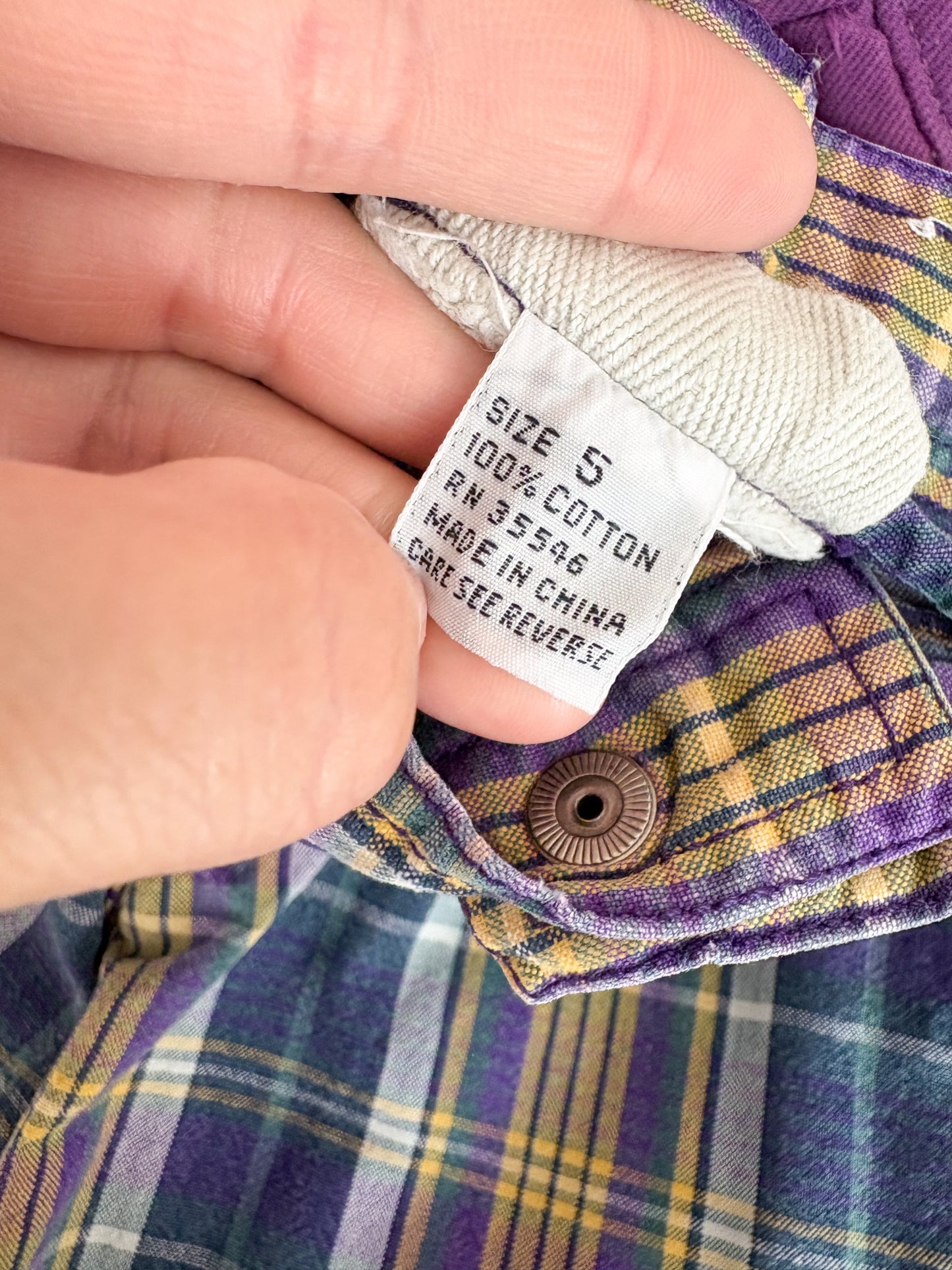 Vintage Merona plaid shorts.
