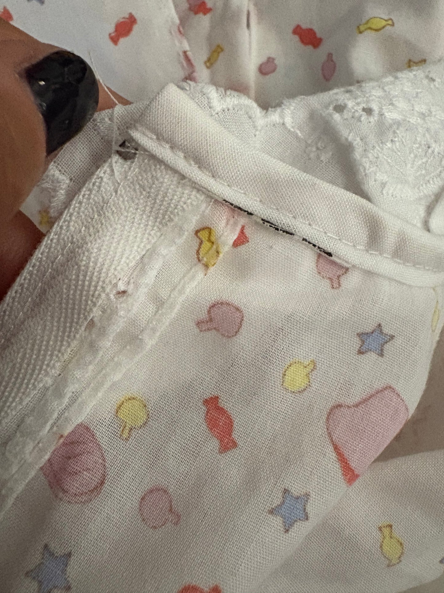 Unbranded vintage AOP candies patterned dress.