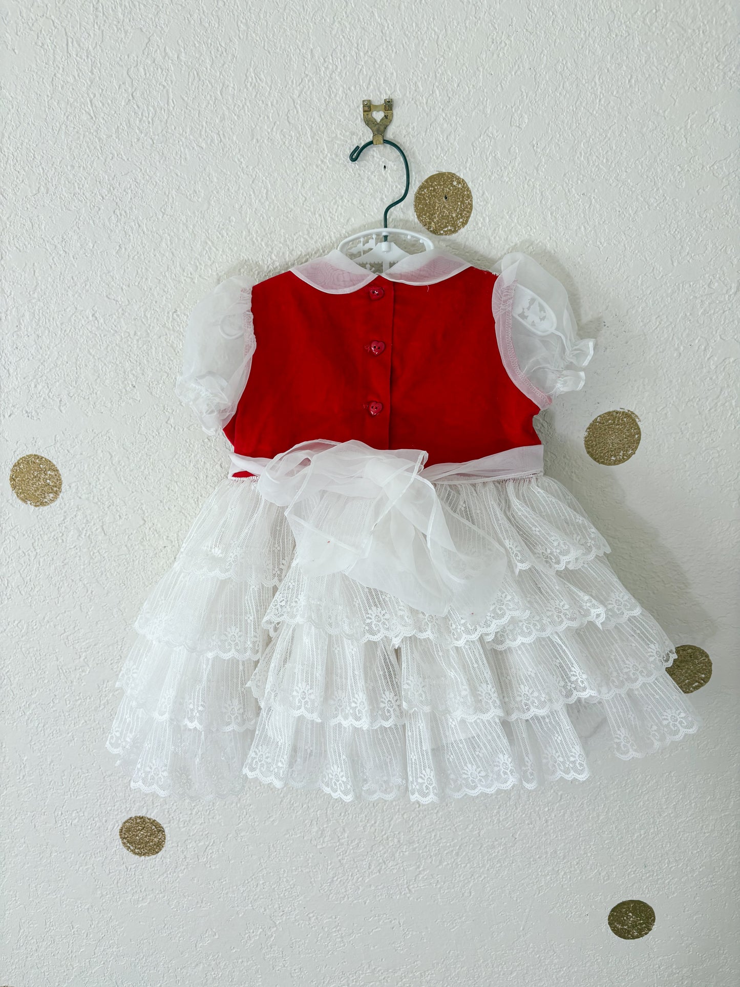 Vintage Lida California full circle toddler party dress.