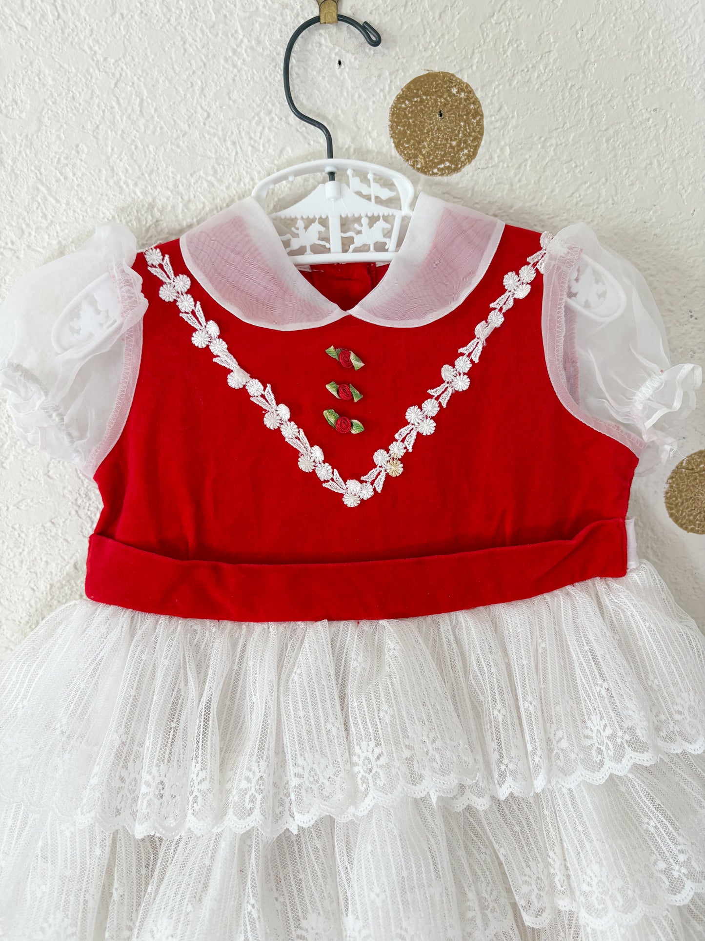 Vintage Lida California full circle toddler party dress.