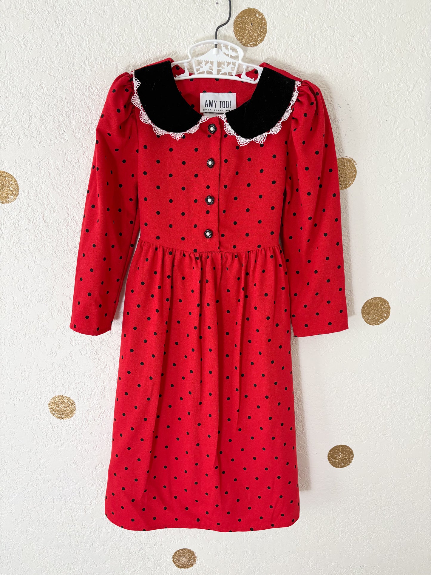 Vintage Amy Too polka dot dress.