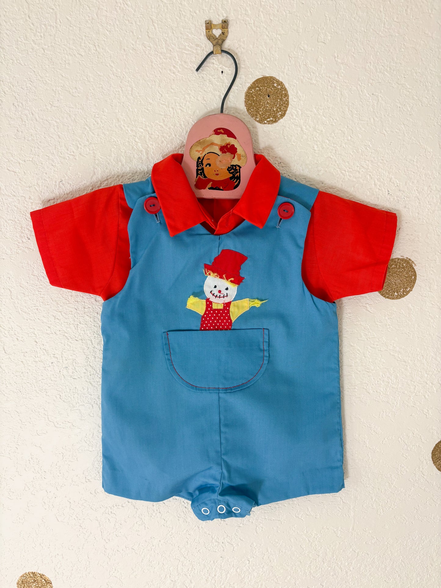 Vintage Healthtex baby romper + matching top set.