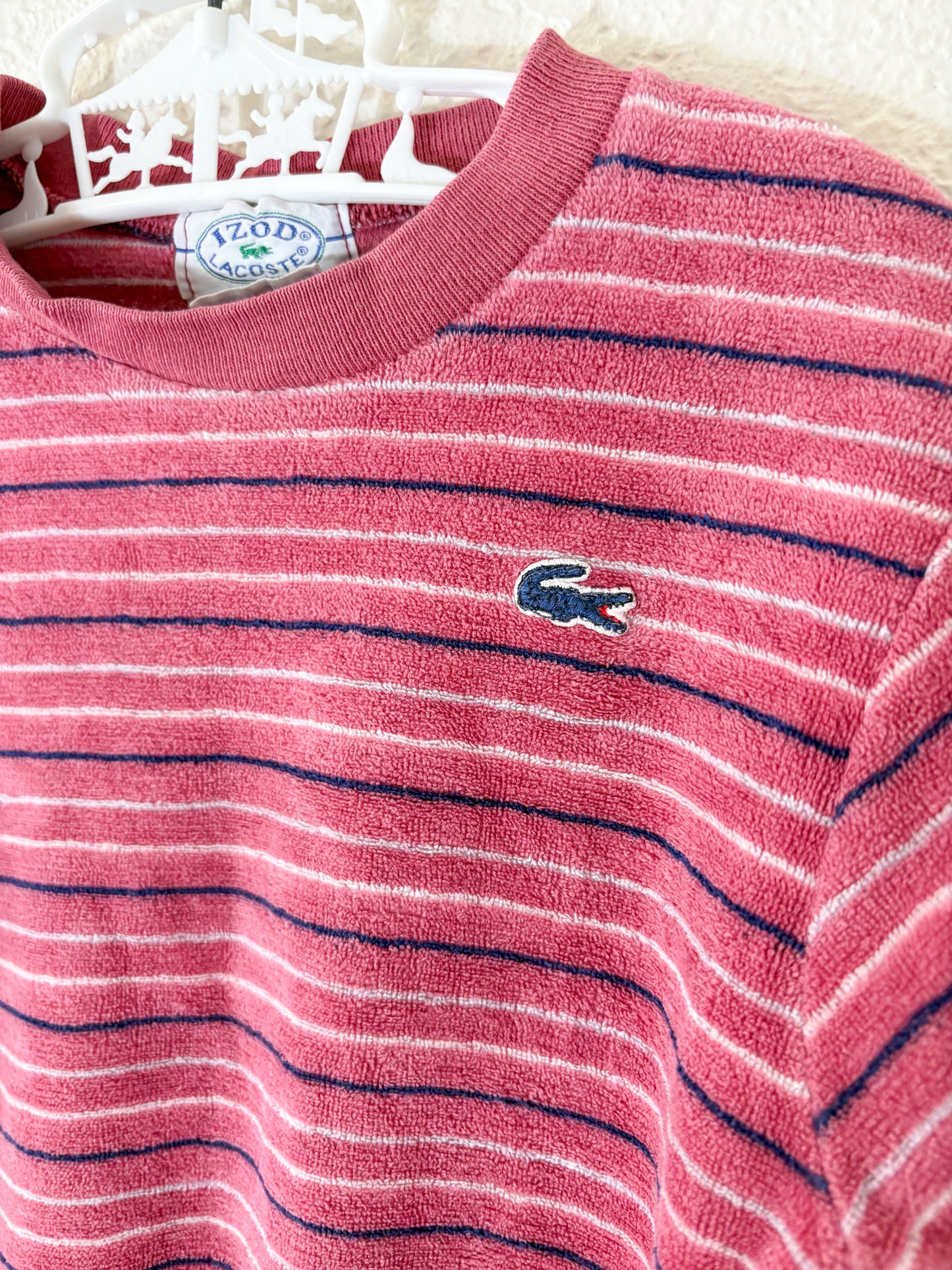 Vintage Lacoste GN long sleeve velour top.