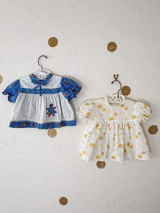 Vintage baby tops/tunics bundle.