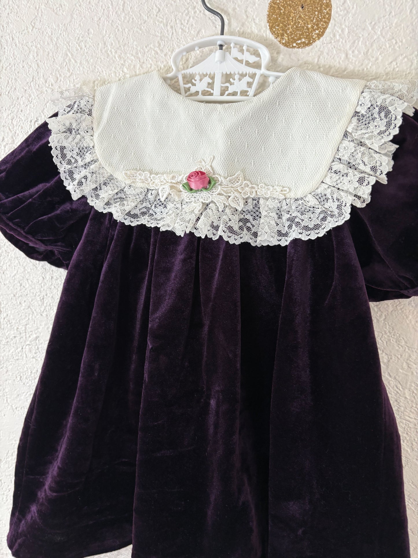 Vintage Nut Cracker velour toddler dress.