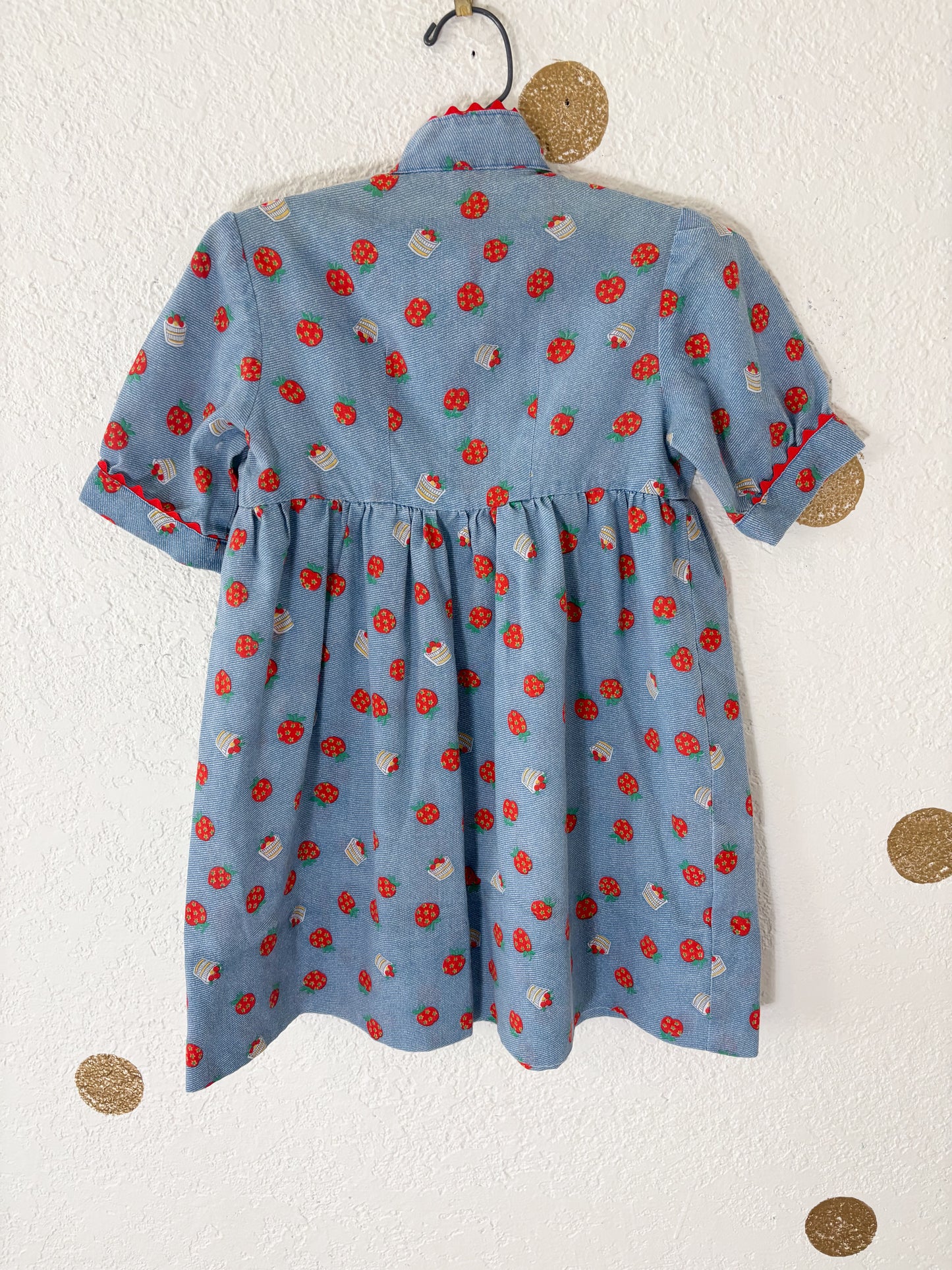Homemade vintage AOP Apple toddler dress.