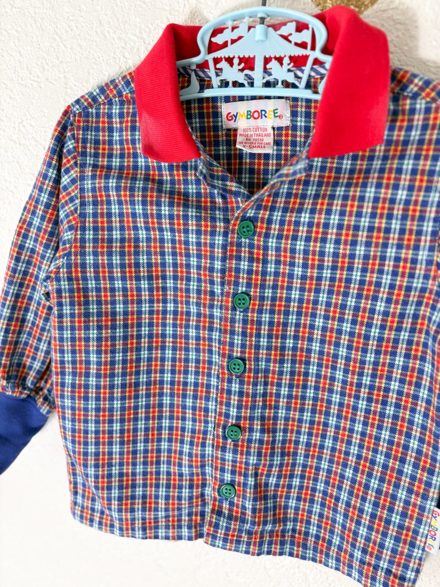 Vintage Gymboree plaid button up shirt.
