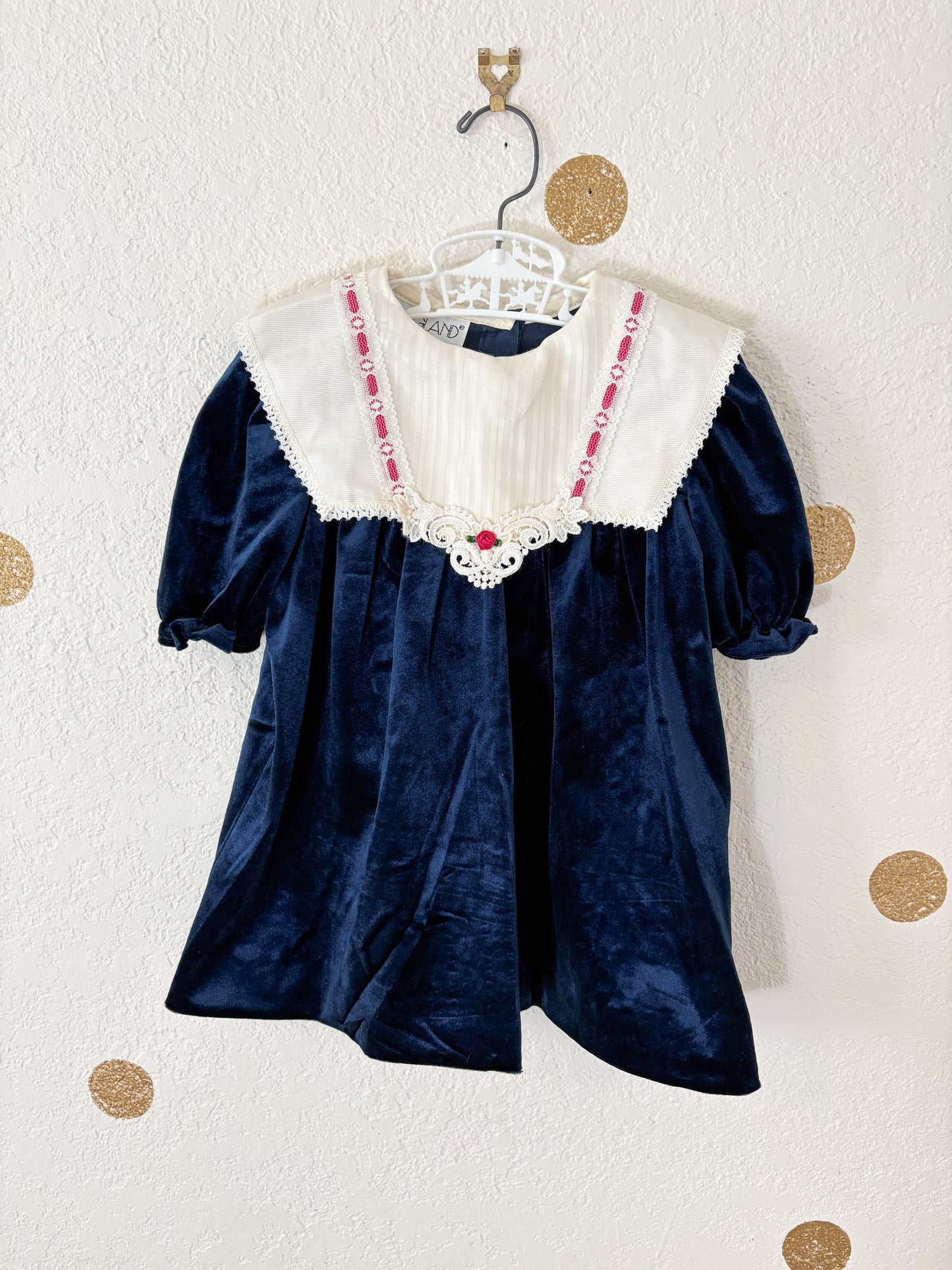 Vintage Youngland velour toddler dress.